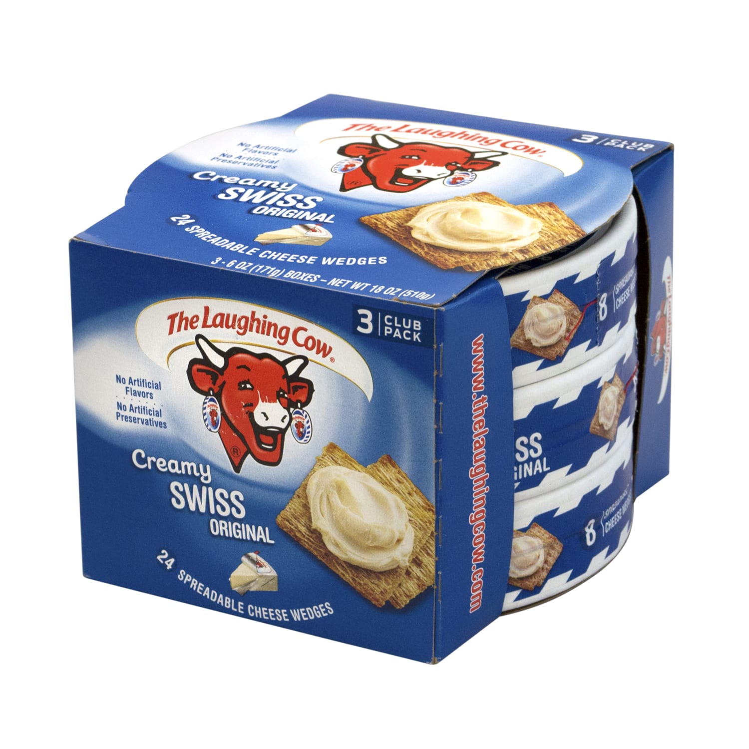 The Laughing Cow Original Creamy Swiss Wedges, 8 Wedges Per Tub, Pack Of 3 Tubs - Image 3