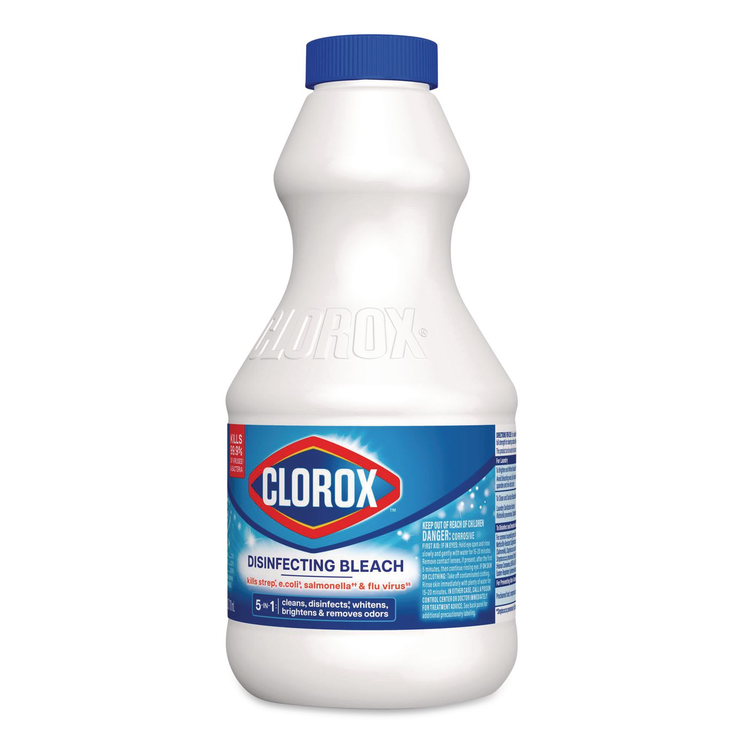 Clorox Concentrated Regular Disinfecting Bleach, 24 oz Bottle, 12/Carton - Image 4