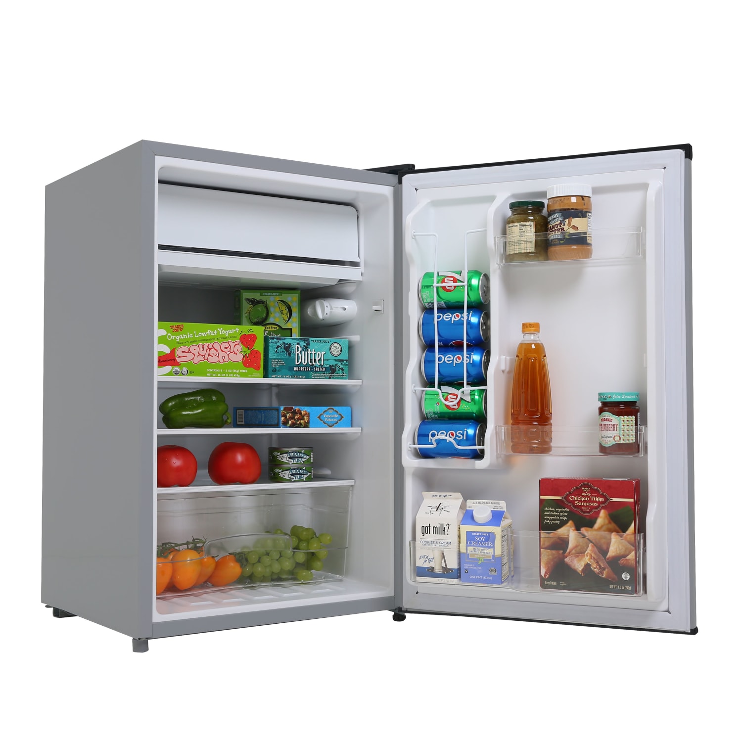 Black+Decker 4.3 Cu. Ft. Compact Refrigerator, Silver - Image 4