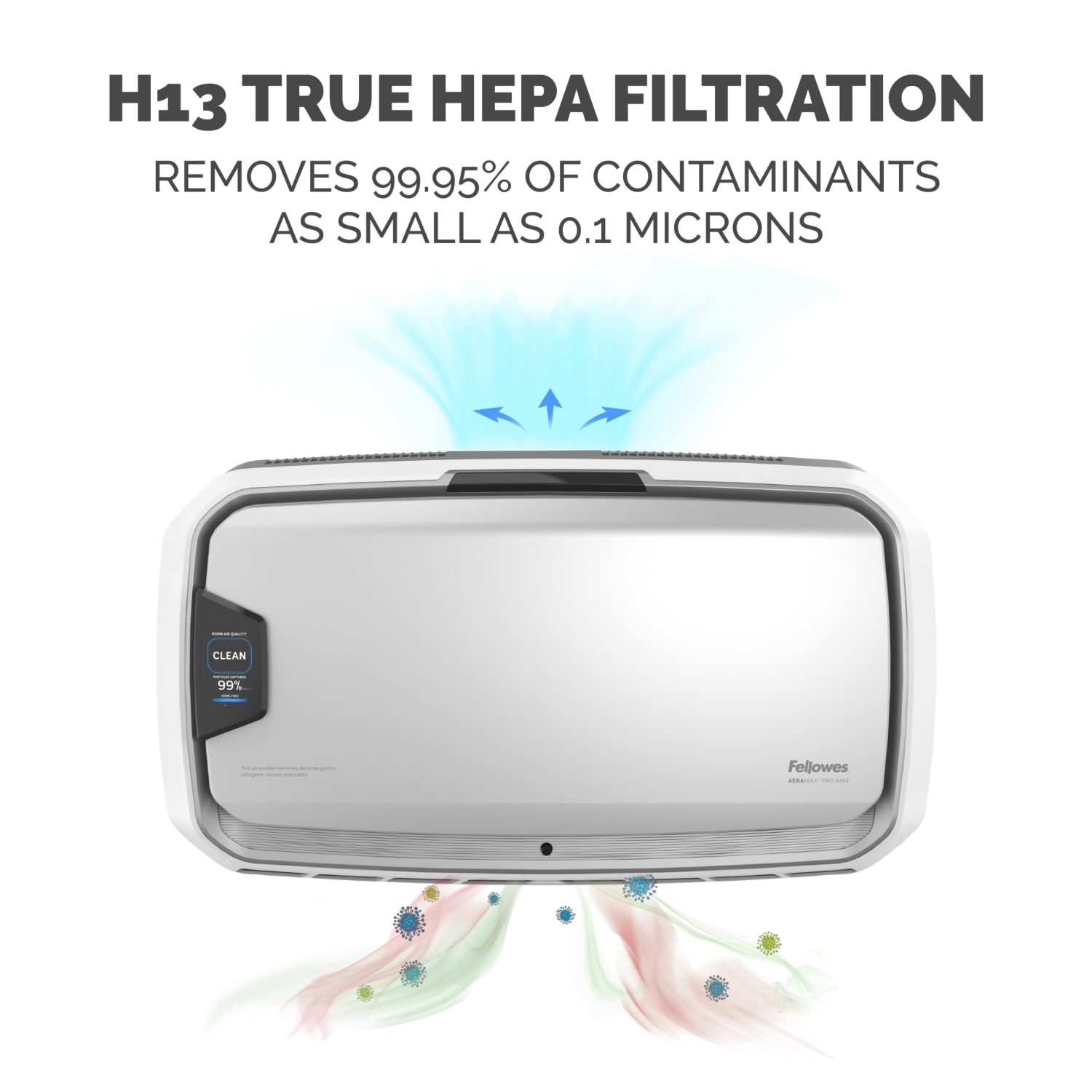 Fellowes AeraMax Pro AM4R PC  PureView Air Purifier, Plug-in Wall Mount, H13 True HEPA Filteration, 650-1100 sq ft, Silver - Image 3