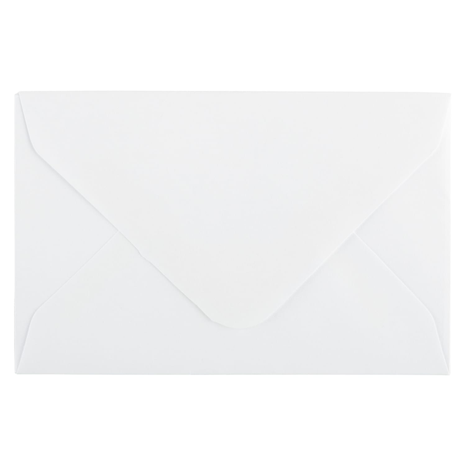 JAM Paper Mini Commercial Envlopes, 2 3/4in x 3 3/4in, Gummed Seal, White, Pack Of 25