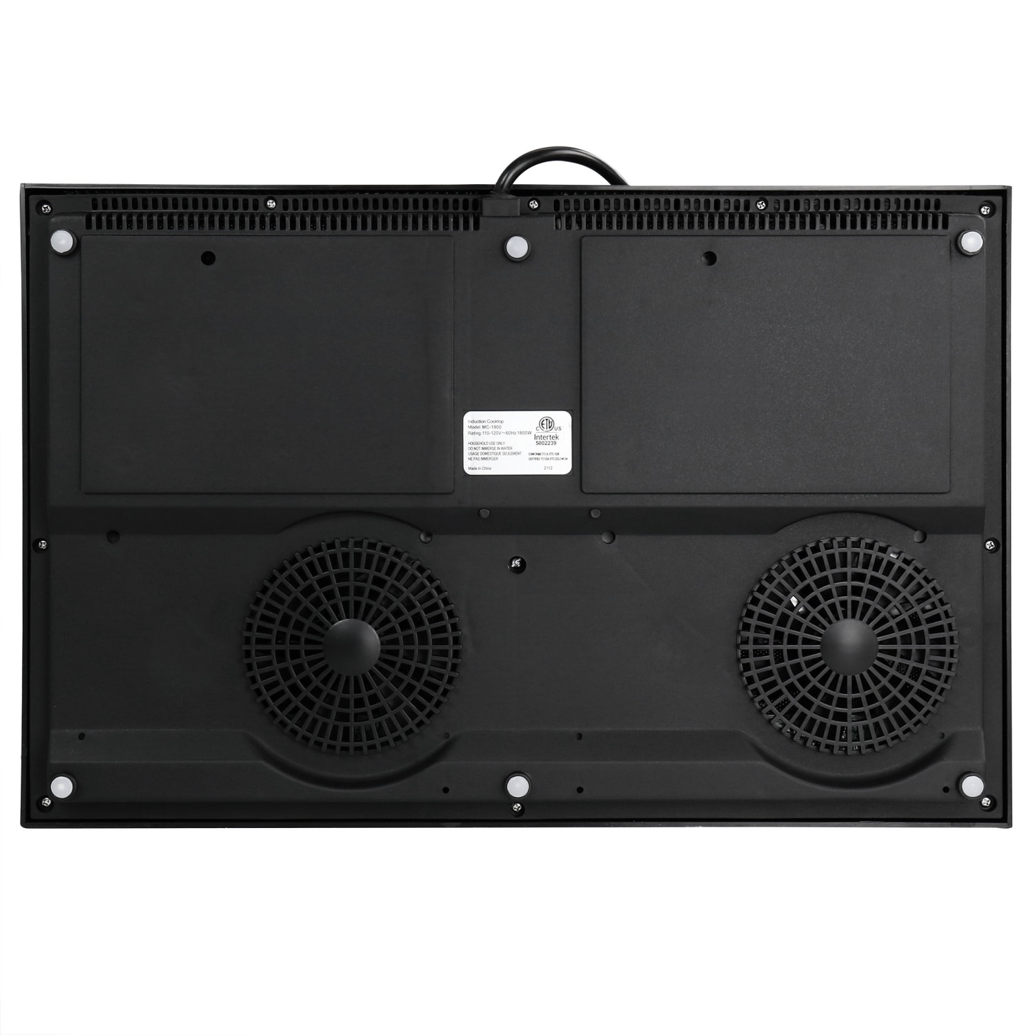 MegaChef Portable Dual Induction Cooktop, Black - Image 5