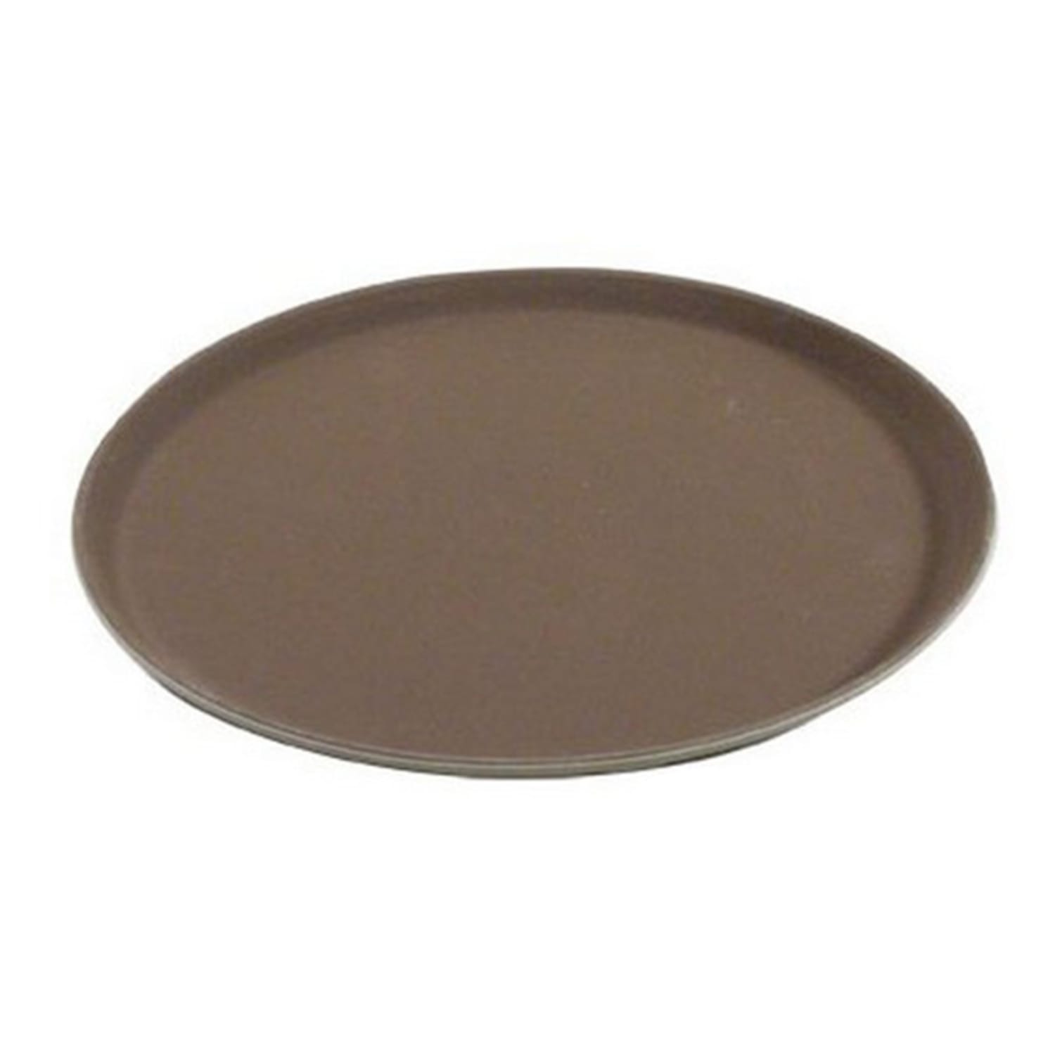 Carlisle Griptite 2 Round Serving Tray, 16in, Tan