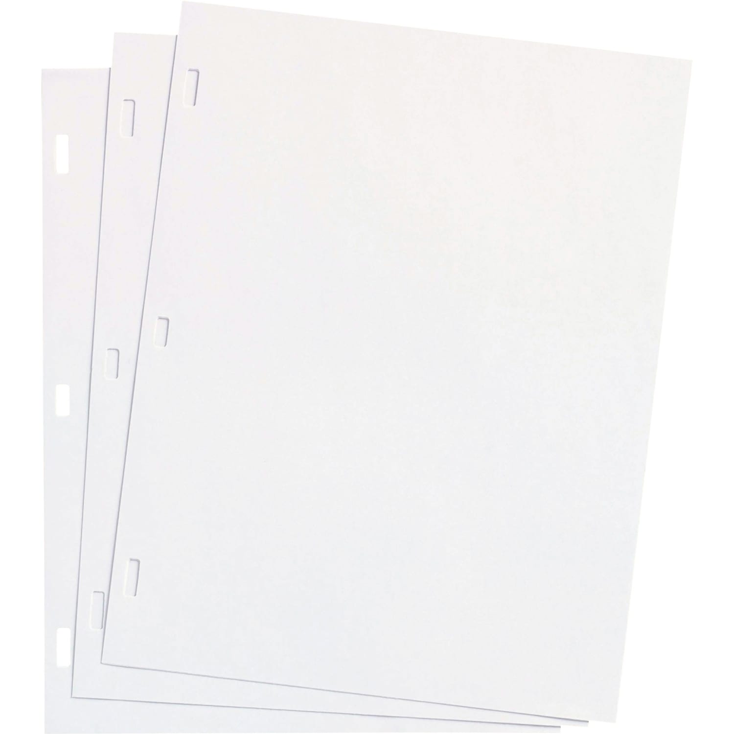 Wilson Jones White Ledger Paper, 8 1/2in x 11in, Plain, 100 Sheets/Box - Plain - Unruled - 3 Hole(s) - 28 lb Basis Weight - 8 1/2in x 11in - White Paper - Punched - 100 / Box - Image 3