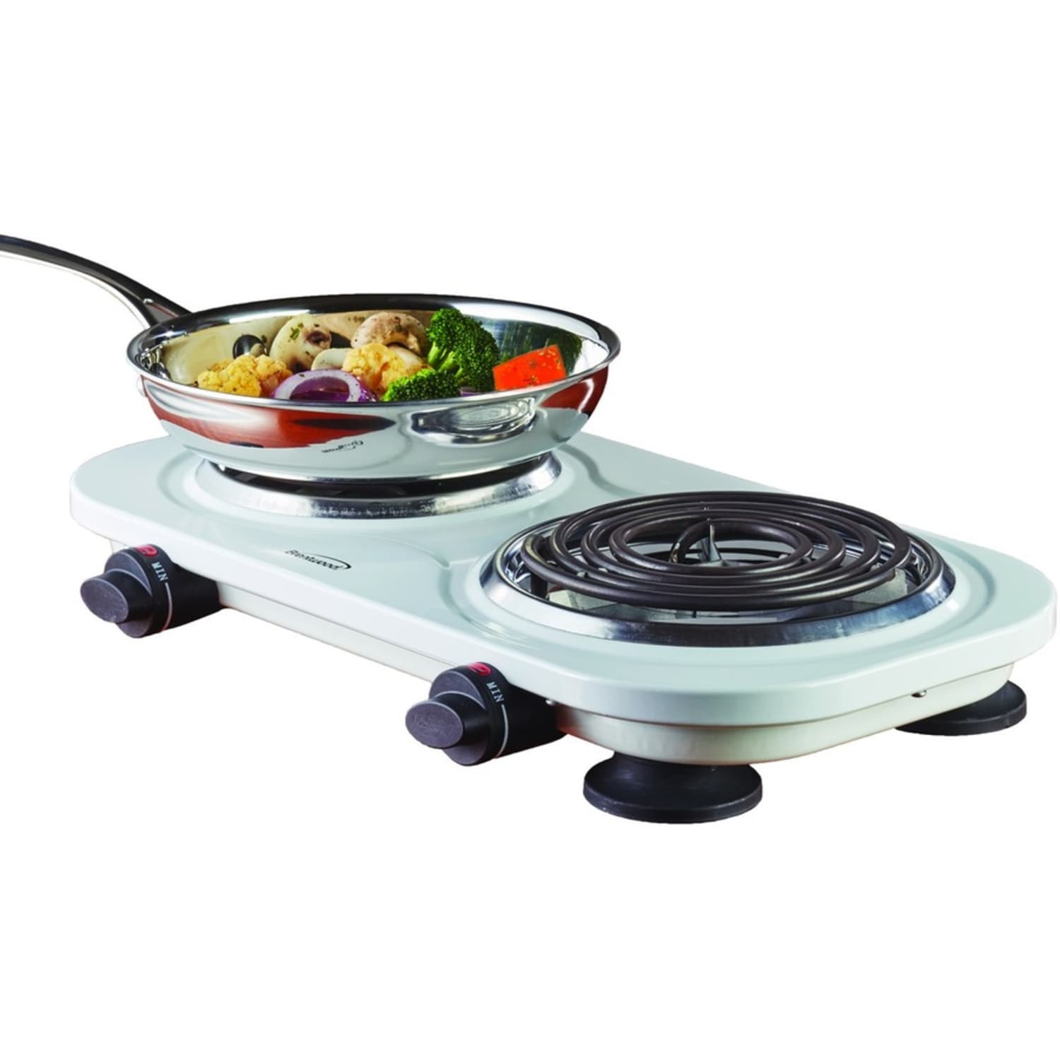Brentwood TS-361W 1500w Double Electric Burner, White - Burner - Image 3
