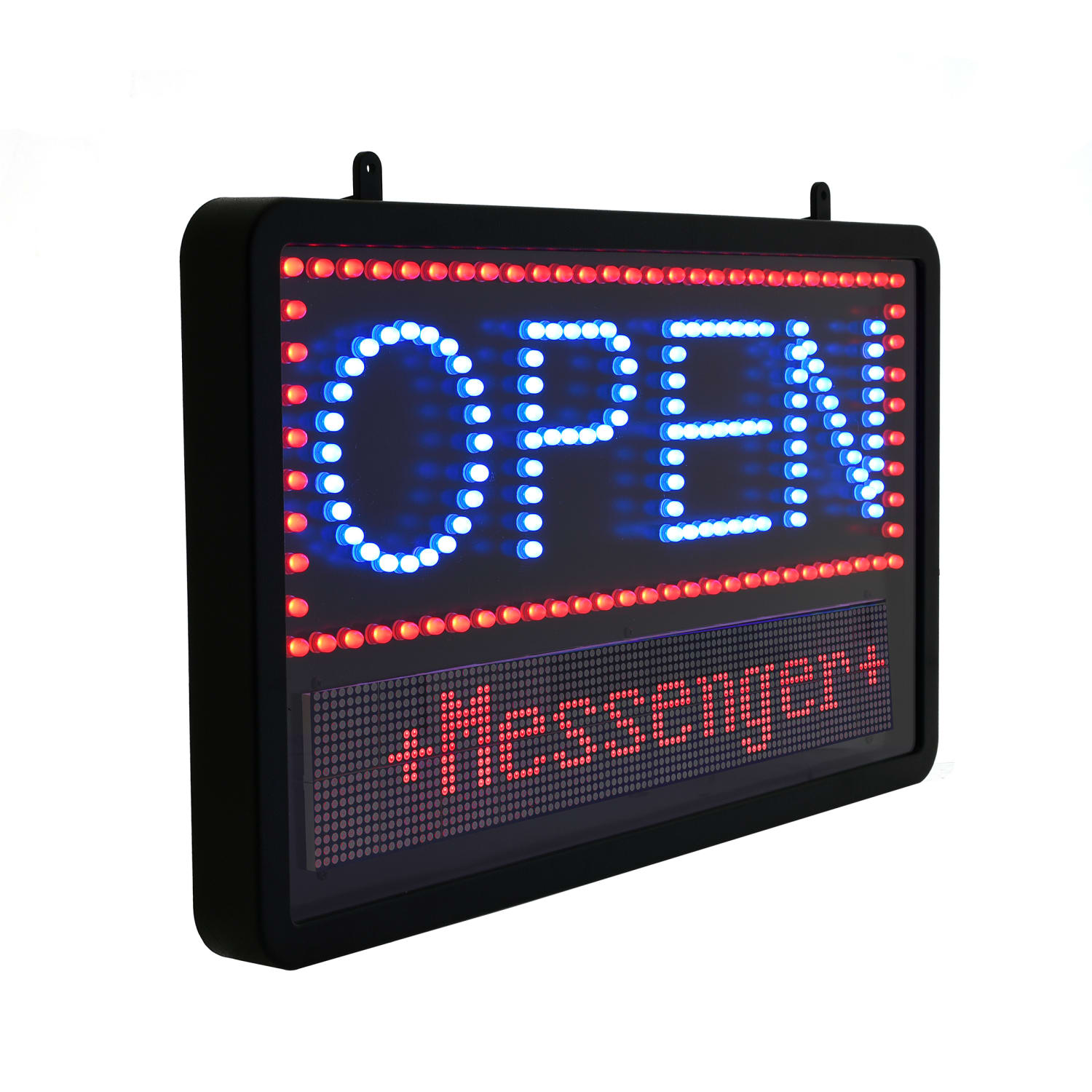 Alpine Industries LED Programmable Message Board Open Signs, 22-1/16inH x 13inW x 1-5/8inD, Black, Pack Of 2 Signs - Image 4