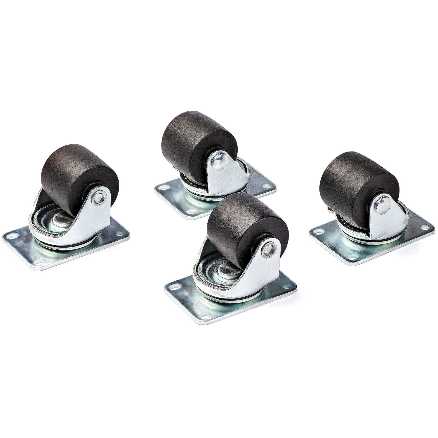 StarTech.com Heavy Duty Casters for Server Racks/Cabinets, Set of 4 Universal M6 2-inch Swivel Caster Kit, 45x75mm Pattern, Replacement Caster Wheels