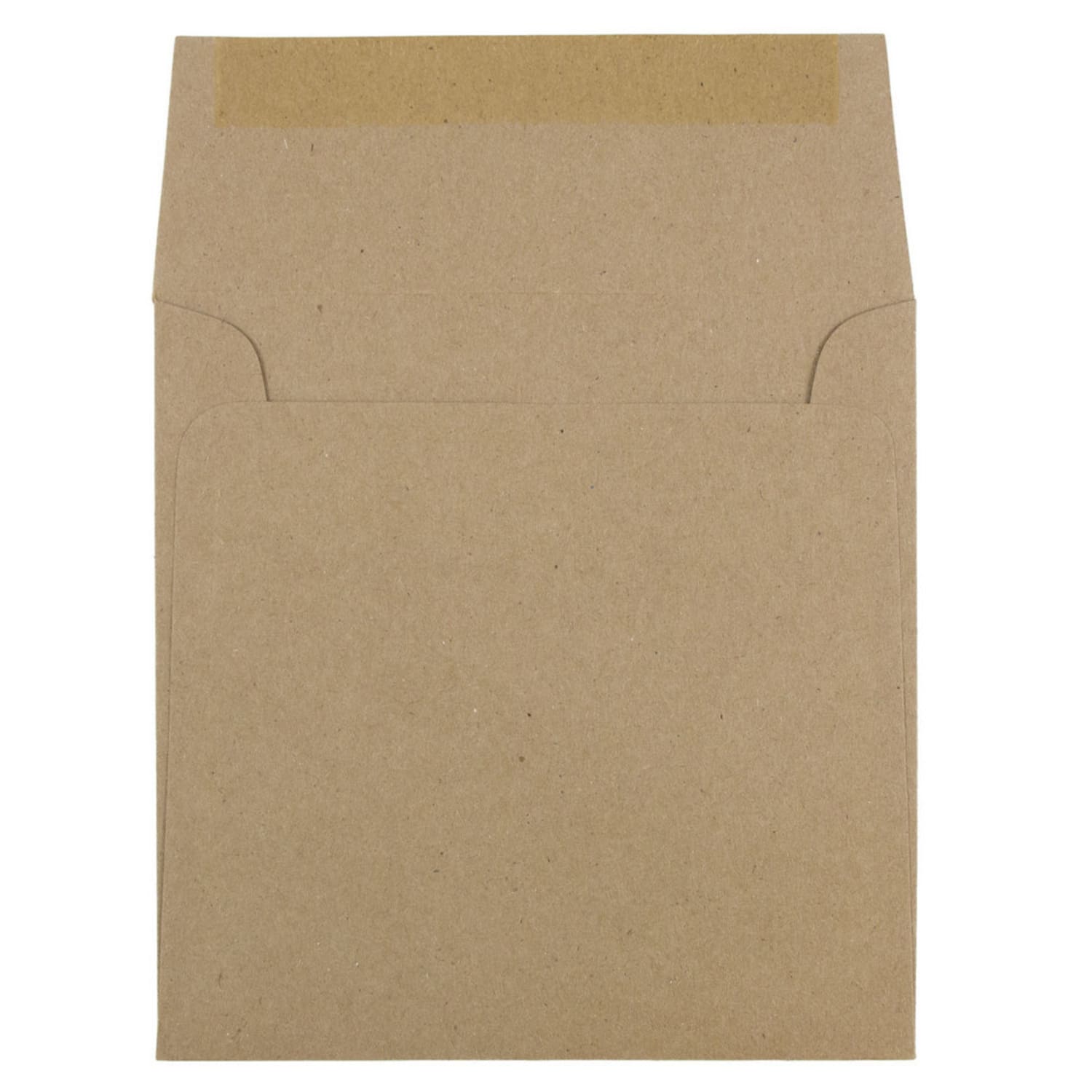 JAM Paper Square Invitation Envelopes, 5 1/2in x 5 1/2in, Gummed Seal, 100% Recycled, Brown Kraft Paper Bag, Pack Of 25 - Image 3