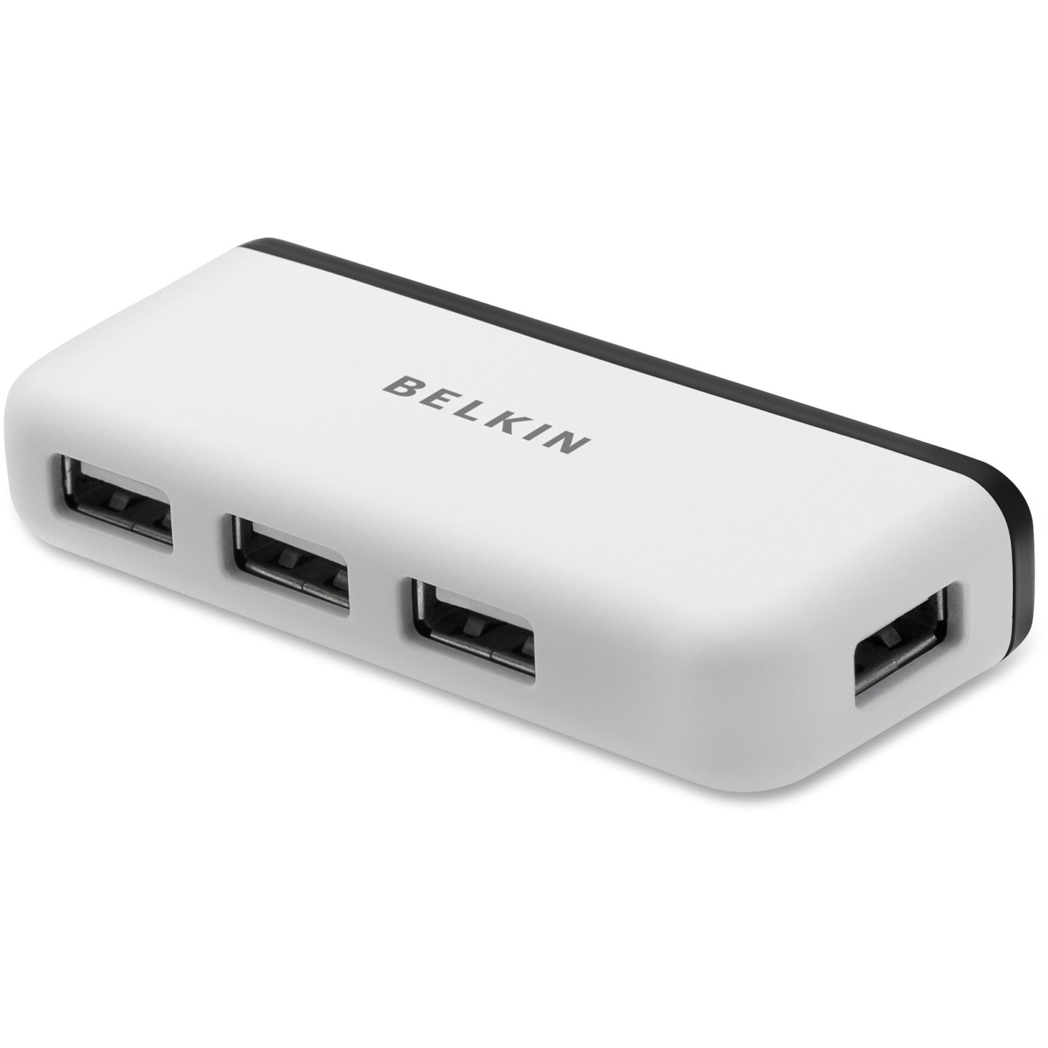 Belkin 4-Port Travel Hub - USB - Notebook, Keyboard, Mouse, Flash Drive - External - 4 USB Port(s) - 4 USB 2.0 Port(s) - Mac - Image 3