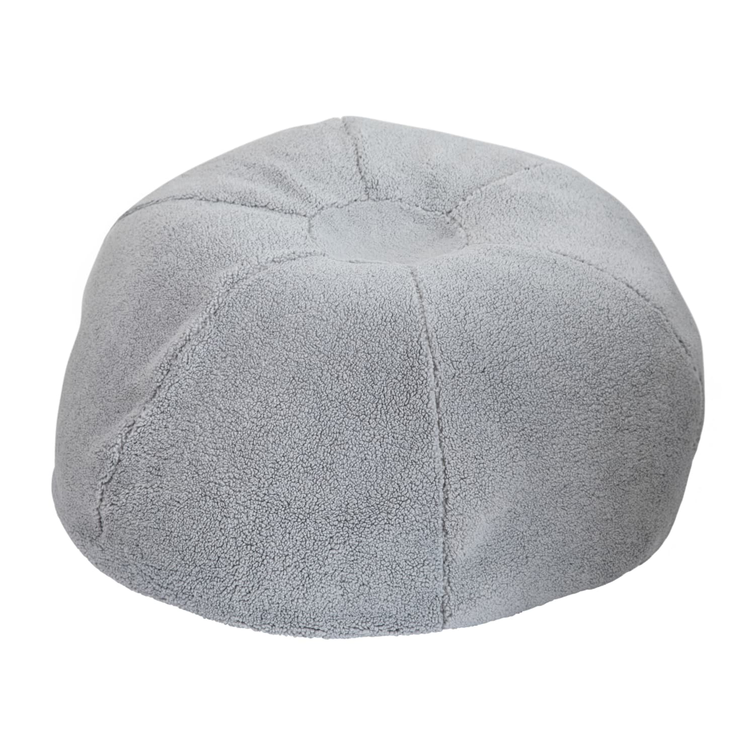 Flash Furniture Oversized Bean Bag Chair For Kids And Adults, Gray Sherpa - Image 4