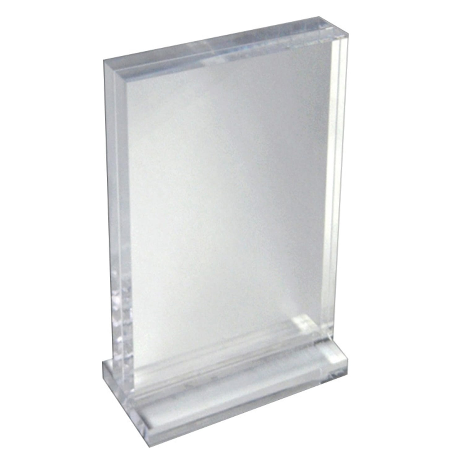 Azar Displays Imperial Acrylic Block Sign Holder, 11inH x 8-1/2inW, 1-3/4inD, Clear - Image 3