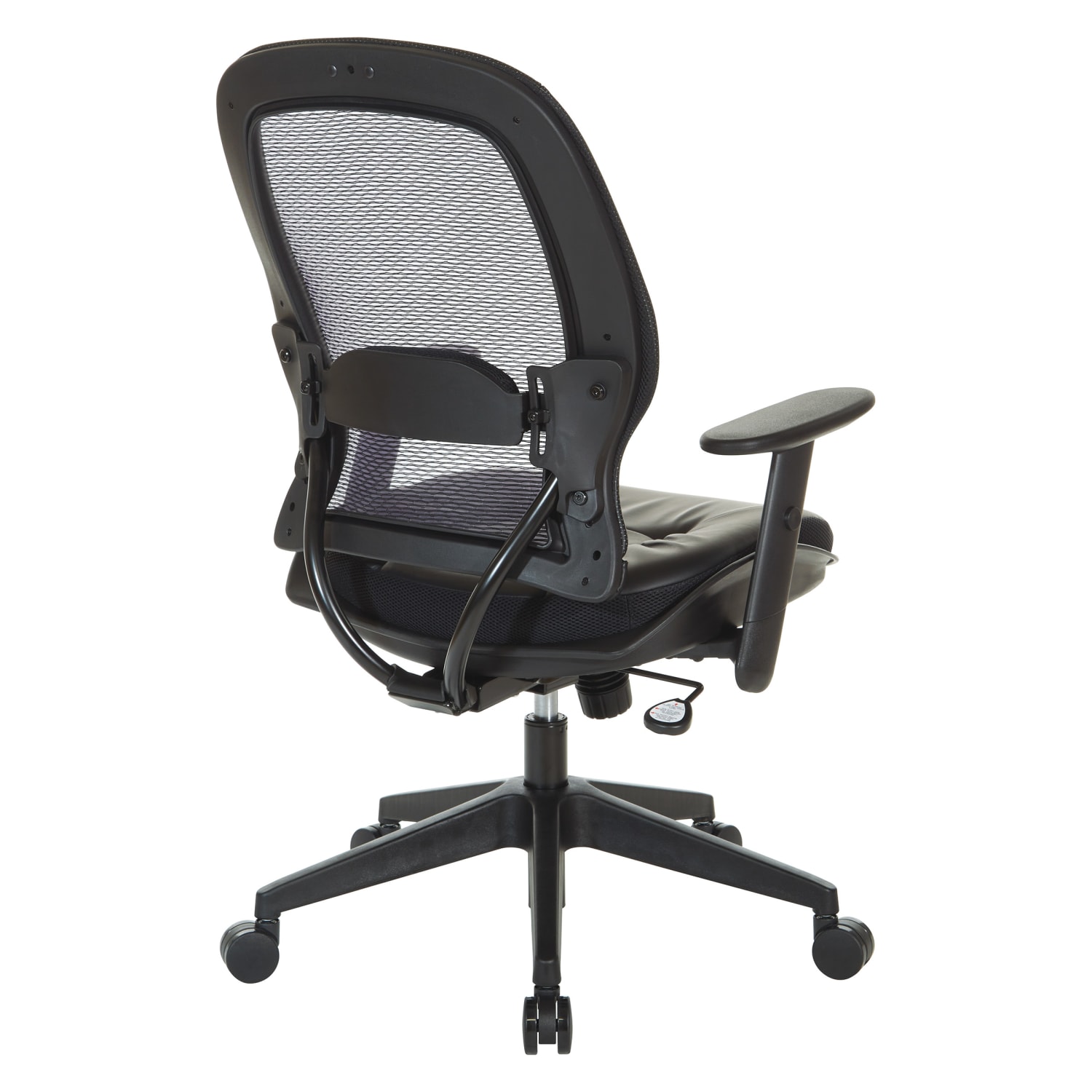 Office Star Space 57 Series Dark Air Grid Back Ergonomic Mesh High-Back Managers Office Chair, Black - Image 4