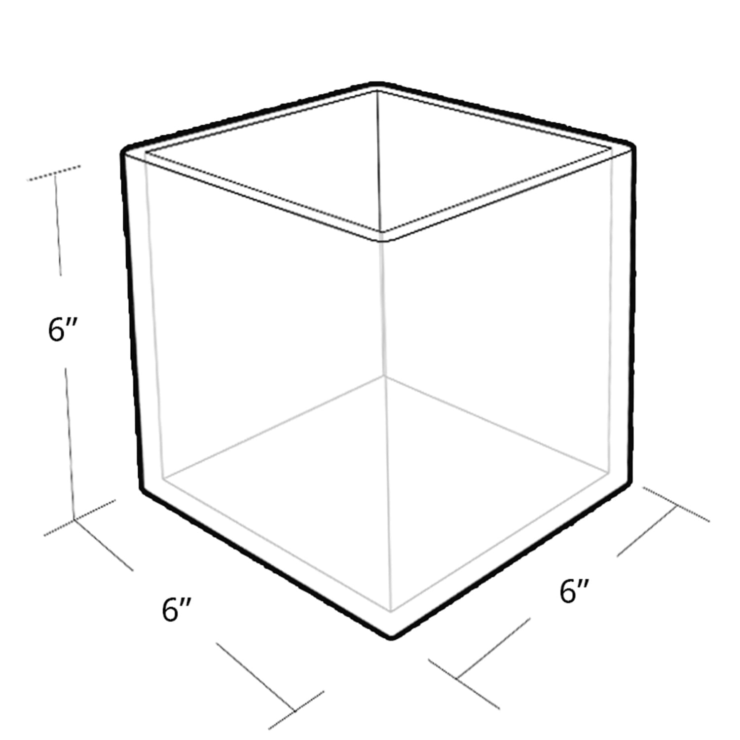 Azar Displays Deluxe 3-Bin Set, Square, Clear - Image 5