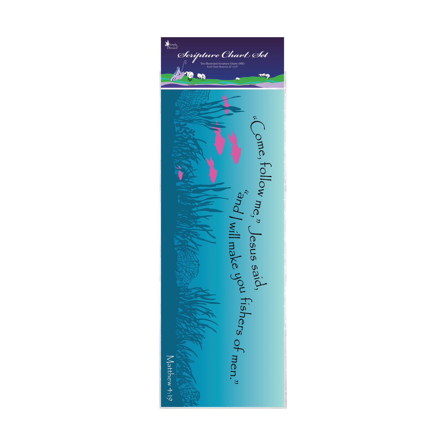 Barker Creek Chart Set, Scripture, 8 1/2in x 22in, Grades Pre-K+, Pack Of 10 - Image 3