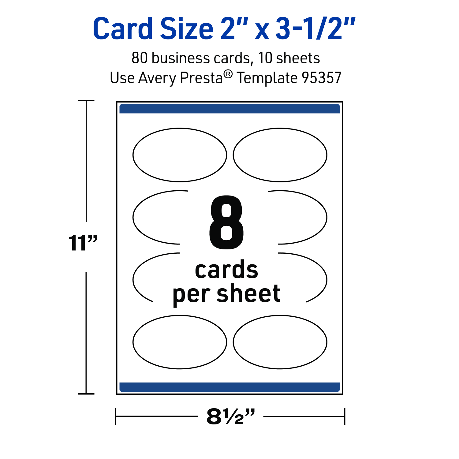 Avery Print-To-The-Edge Business Cards With Sure Feed Technology, 2inx3-1/2in Oval, Matte White, Pack Of 80 - Image 6