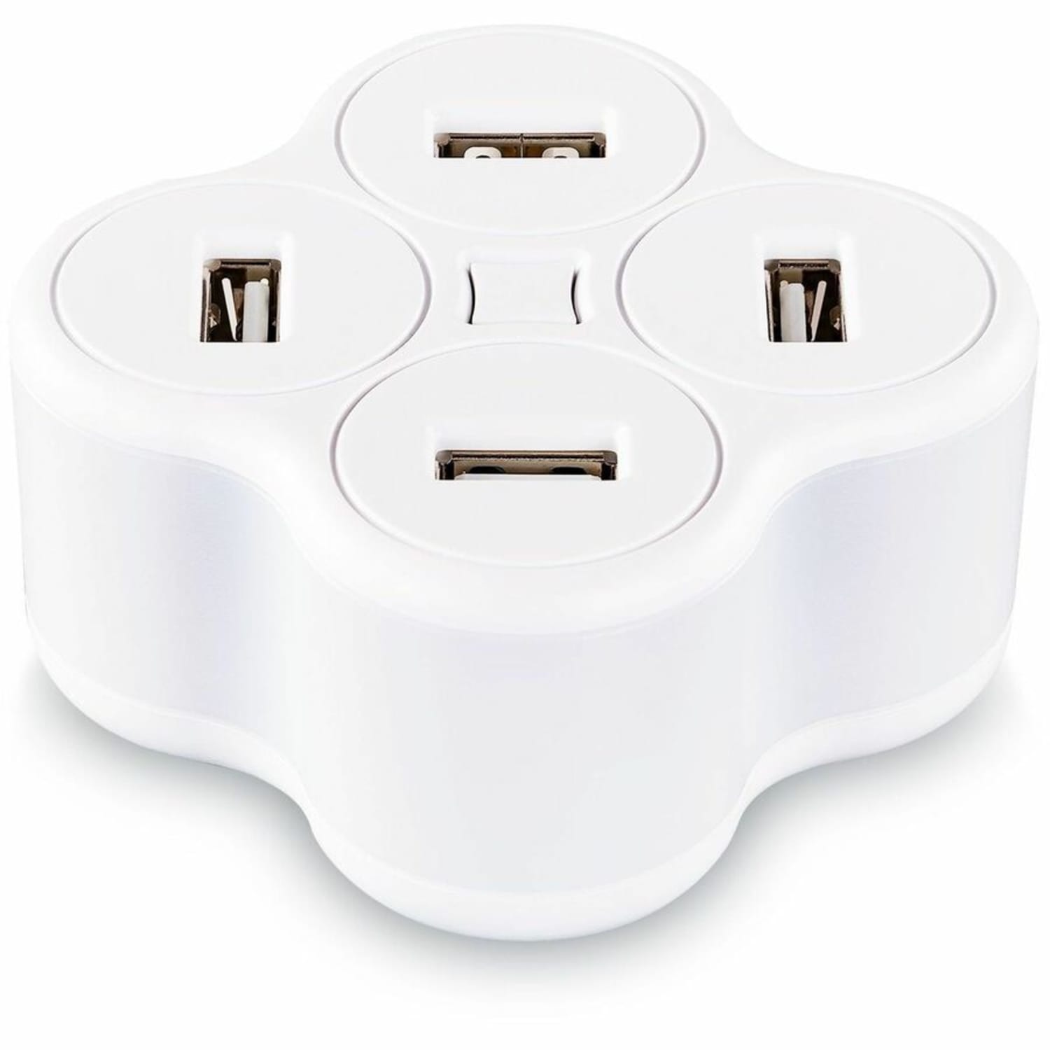 CyberPower TR14A42U USB Charger with 4 Type A Ports - 4 USB Port(s) - 4.2 Amps (Shared), 5 ft, NEMA 1-15P, 100 VAC - 240 VAC, White, 1YR Warranty