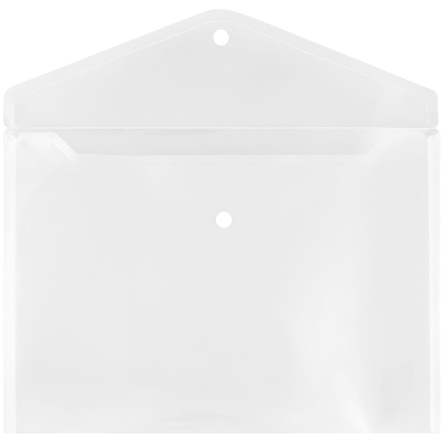 JAM Paper Booklet Plastic Envelopes, Letter Size, 9 3/4in x 13in, Button-Snap Closure,Clear, Pack Of 12 - Image 3