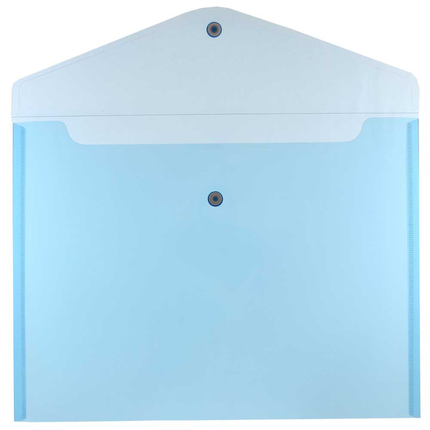 JAM Paper Booklet Plastic Envelopes, Letter-Size, 9 3/4in x 13in, Blue, Pack Of 12 - Image 3