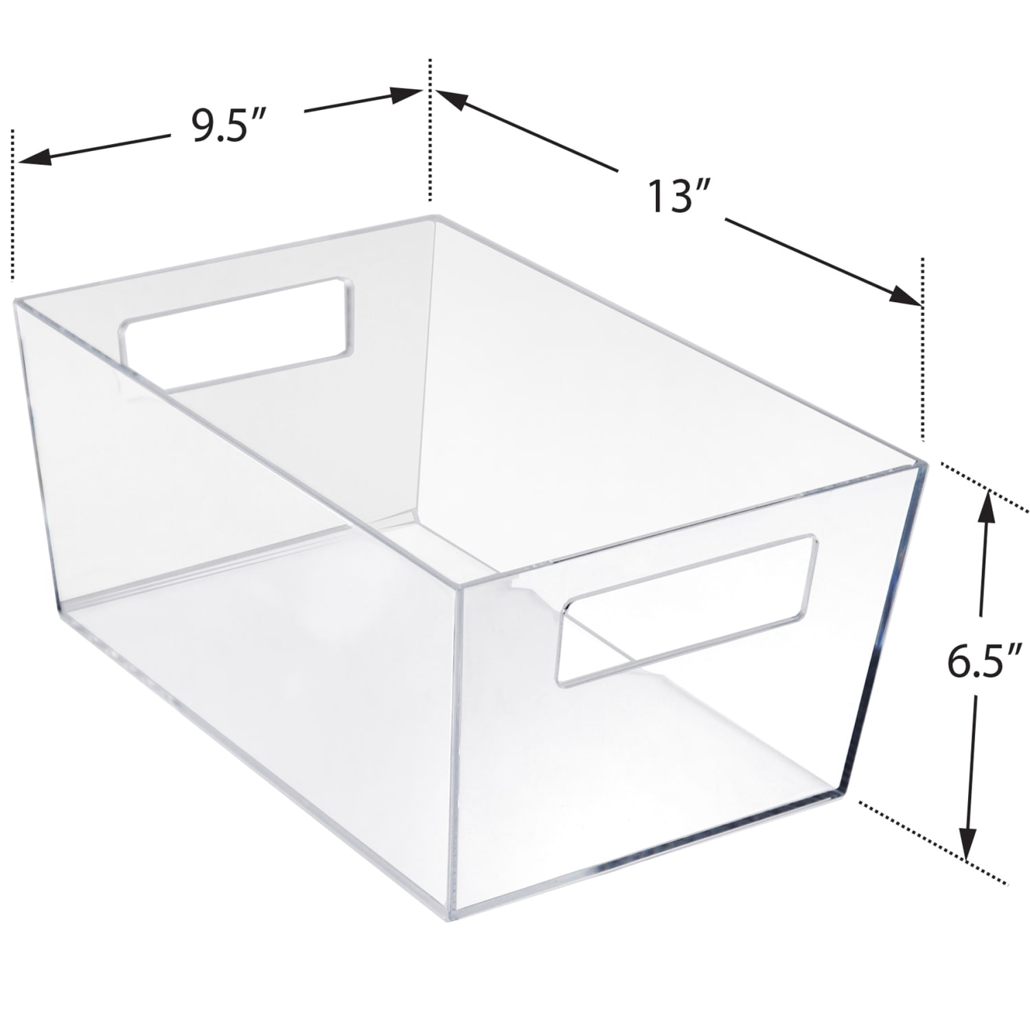Azar Displays Tote Bins With Handles, X-Large, Clear, Pack Of 4 Bins - Image 4