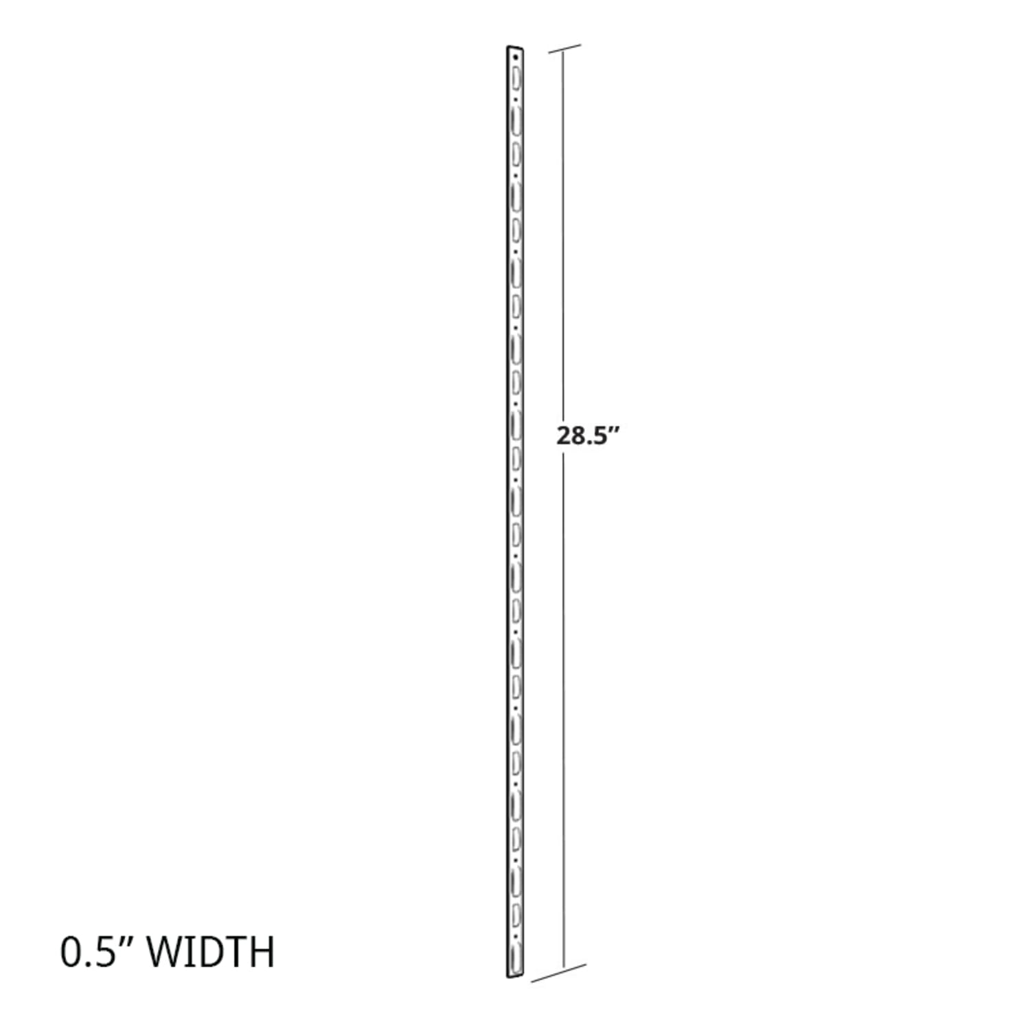Azar Displays 12-Station Metal Strip Rods With Tie Straps, 28-1/2in x 1/2in, Almond, Pack Of 10 Rods - Image 3