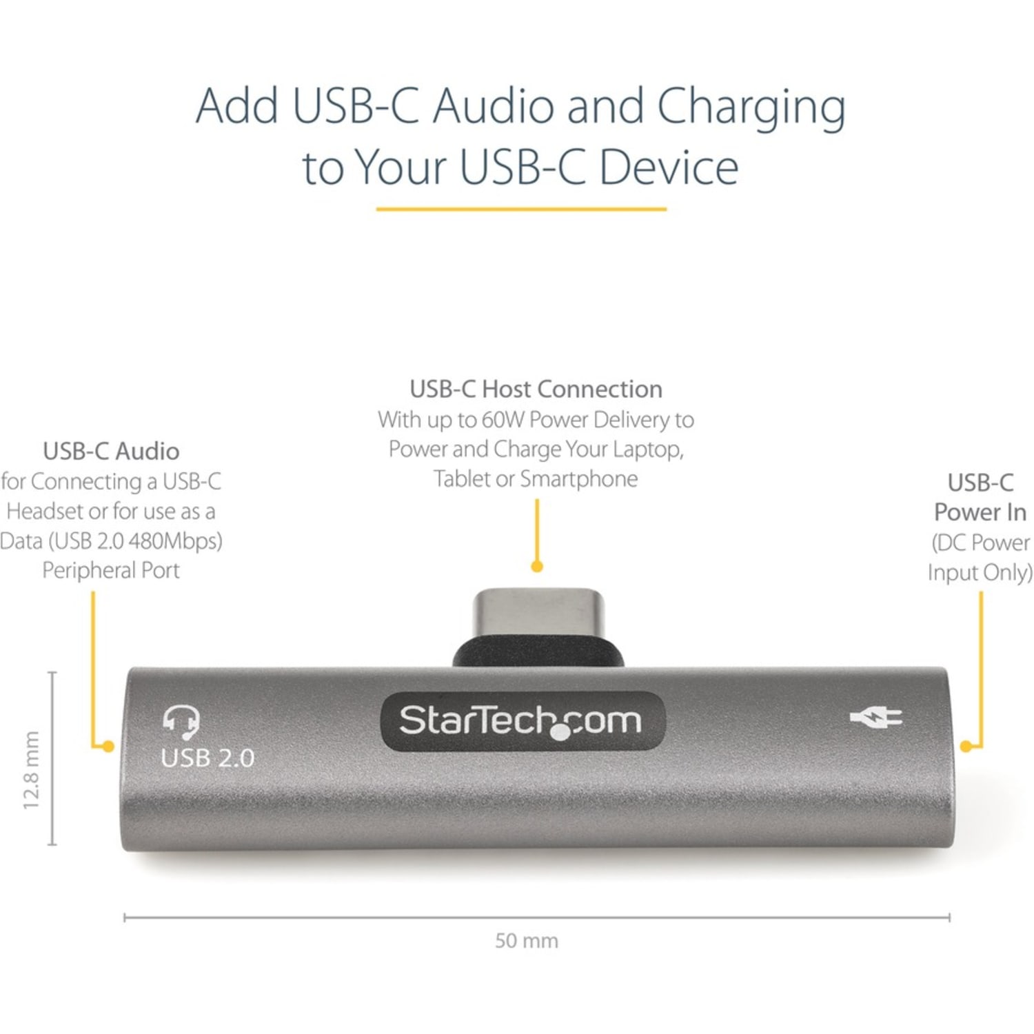StarTech.com USB C Audio And Charge Adapter - Image 3