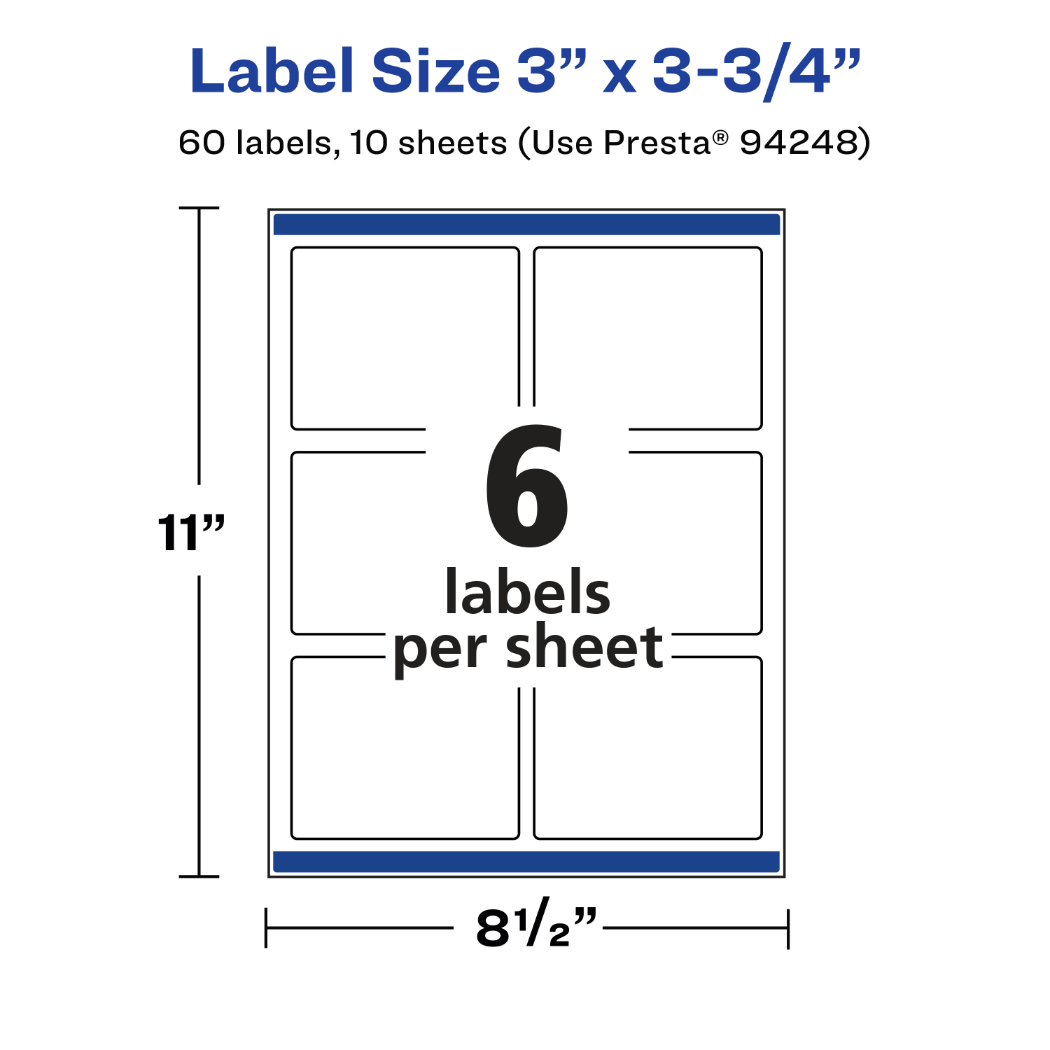 Avery Waterproof Permanent Labels With Sure Feed, 94248-WMF10, Rectangle, 3in x 3-3/4in, White, Pack Of 60 - Image 6