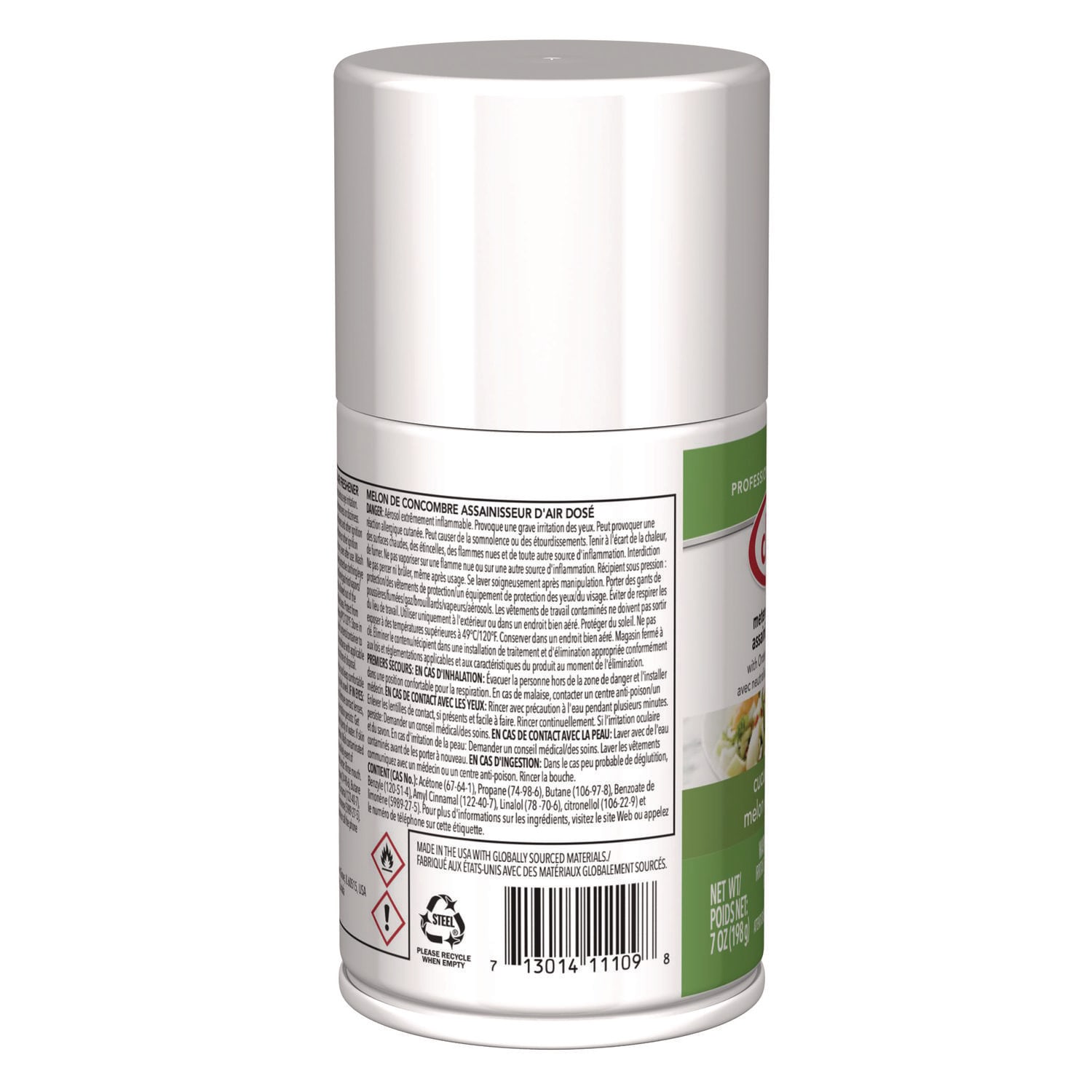 Claire Metered Air Freshener, Cucumber Melon Scent, 7 oz Aerosol Spray, 12/Carton - Image 4