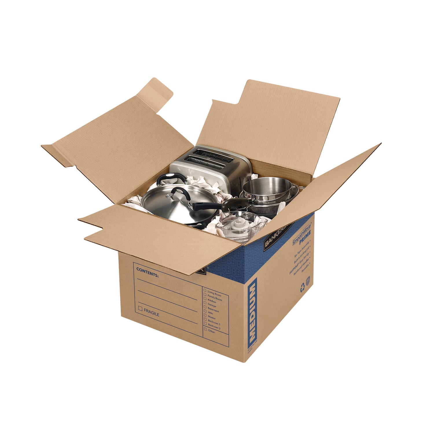 Bankers Box SmoothMove Prime Moving & Boxes, 16in x 16in x 18in, Kraft Brown, Case Of 8 - Image 3