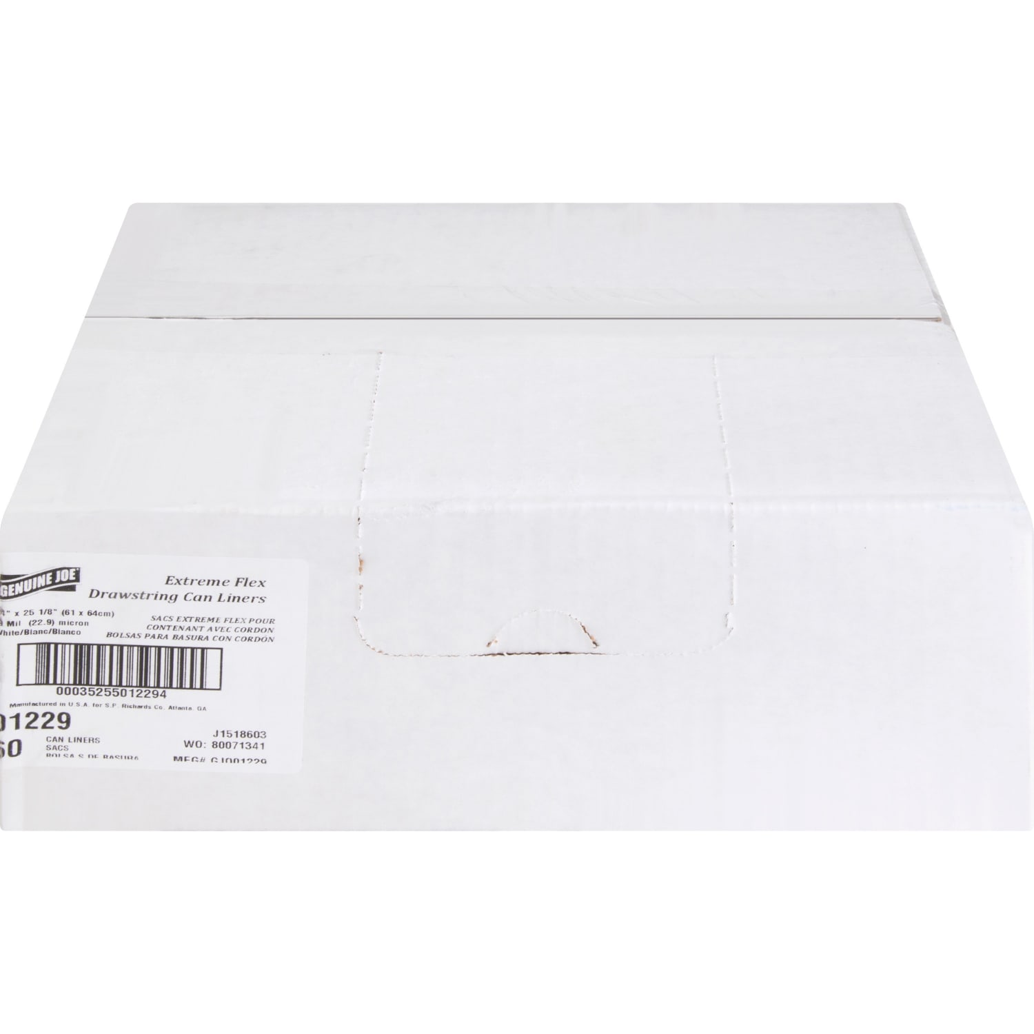 Genuine Joe Flex Drawstring Trash Liners, 16 Gallon, White, Box Of 60 - Image 4