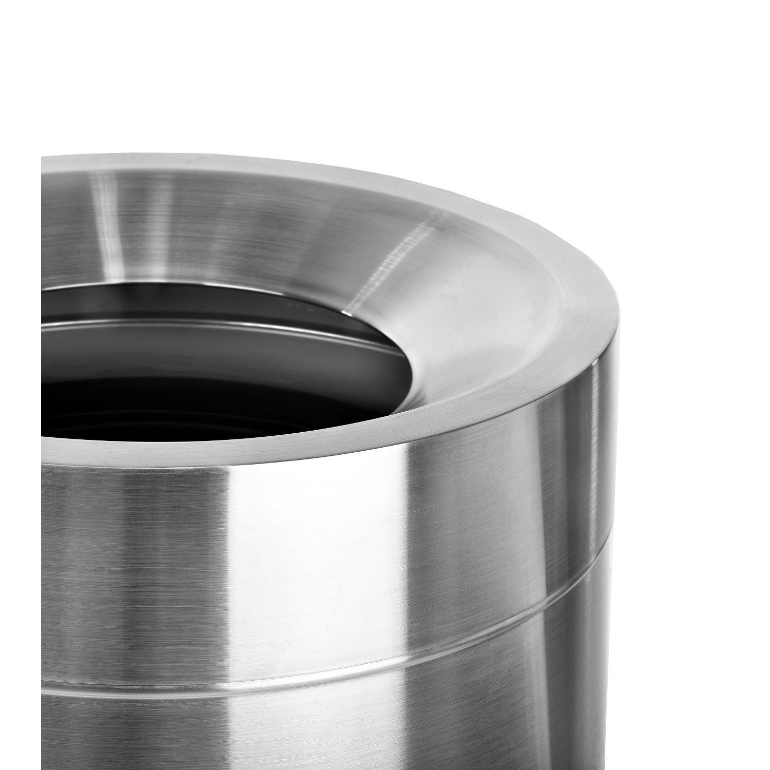 Alpine Industries Stainless Steel Compost And Trash Cans, 50 Gallon, Silver, Set Of 2 Cans - Image 4