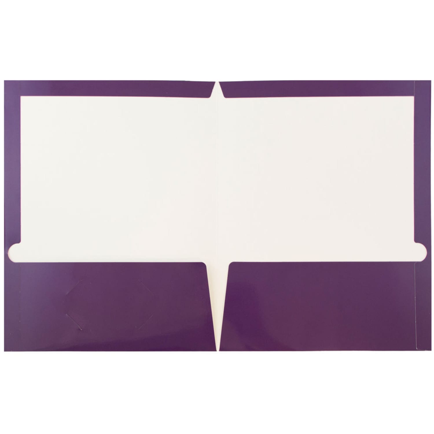 JAM Paper Glossy 2-Pocket Presentation Folders, Purple, Pack of 6 - Image 4