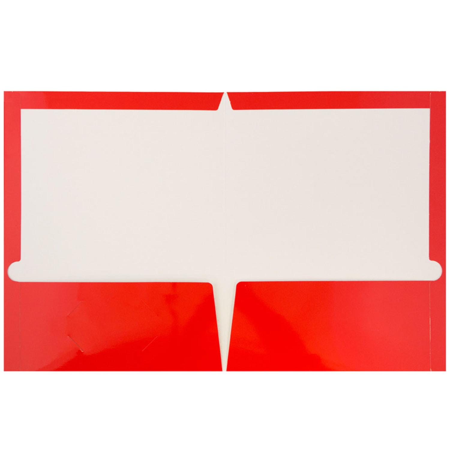 JAM Paper Glossy 2-Pocket Presentation Folders, Red, Pack of 6 - Image 4