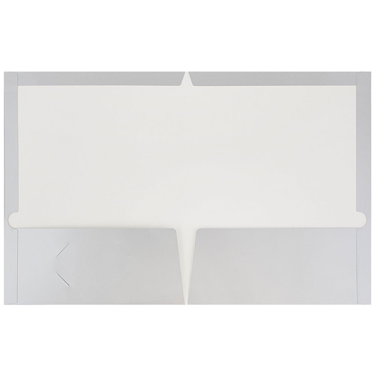 JAM Paper Glossy 2-Pocket Presentation Folders, Grey, Pack of 6 - Image 4