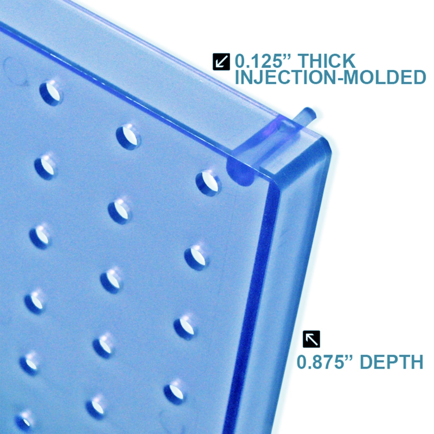 Azar Displays 10-Piece Pegboard Organizer Kit, Blue - Image 3