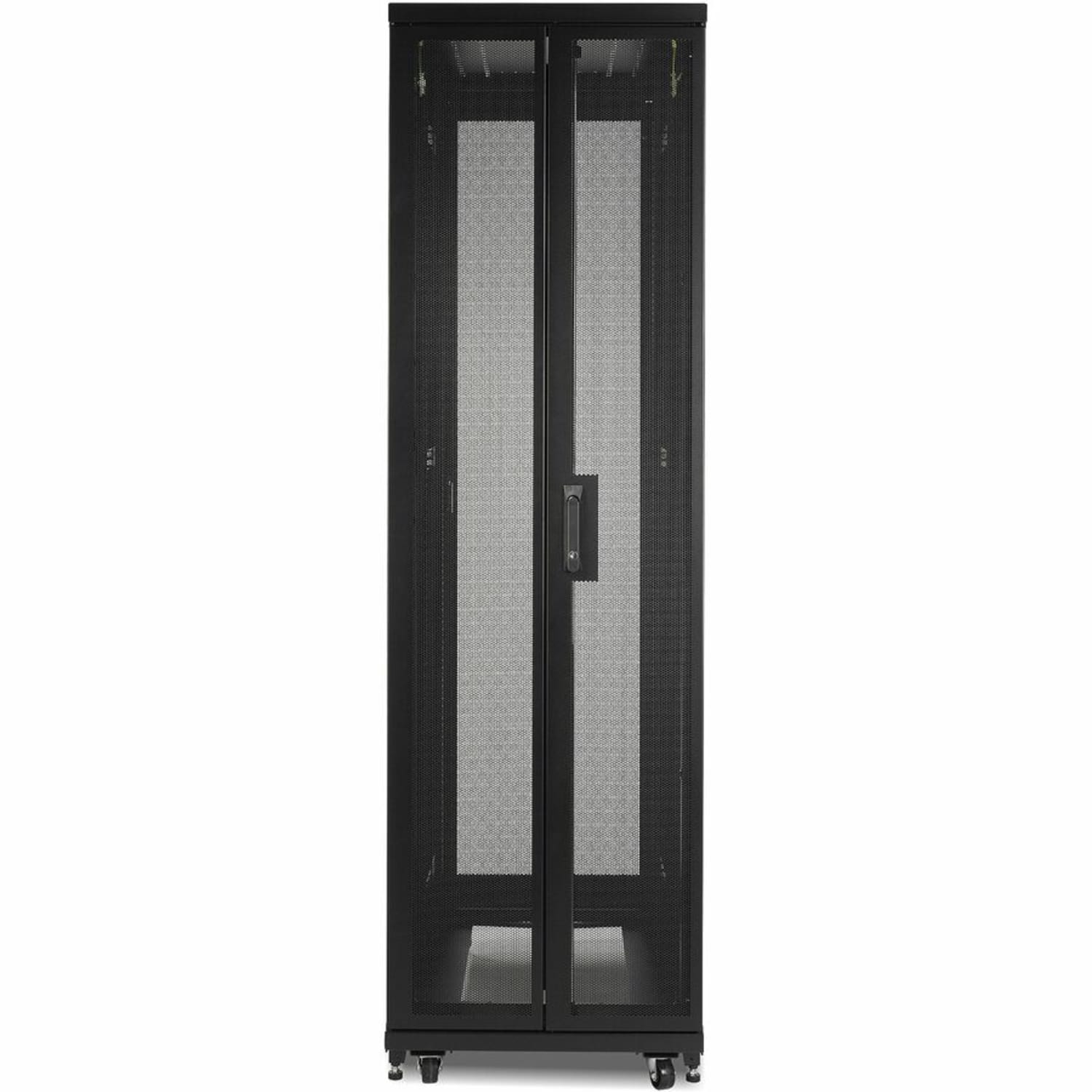 NetShelter SV 48U 600mm Wide x 1200mm Deep Enclosure with Sides Black - 48U Rack Height x 19in Rack Width - Black - 1014 lb Dynamic/Rolling Weight Capacity - 2205 lb Static/Stationary Weight Capacity - Image 3