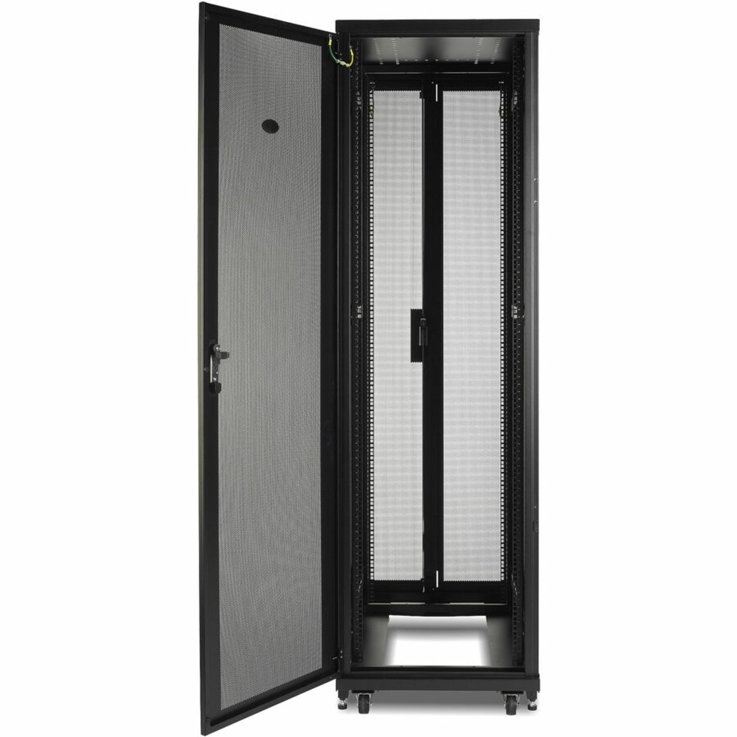 NetShelter SV 48U 600mm Wide x 1200mm Deep Enclosure with Sides Black - 48U Rack Height x 19in Rack Width - Black - 1014 lb Dynamic/Rolling Weight Capacity - 2205 lb Static/Stationary Weight Capacity - Image 6