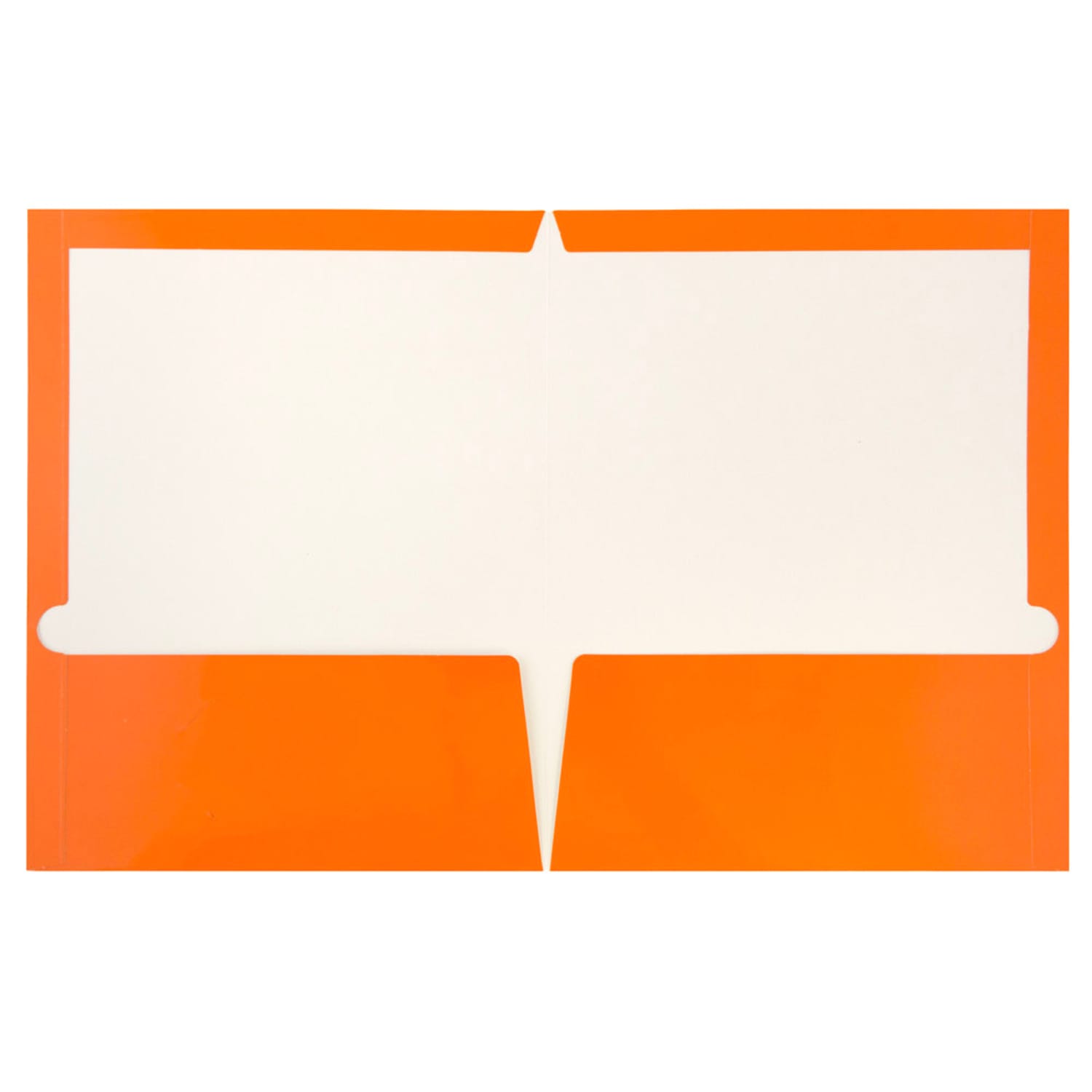 JAM Paper Glossy 2-Pocket Presentation Folders, Orange, Pack Of 6 - Image 4