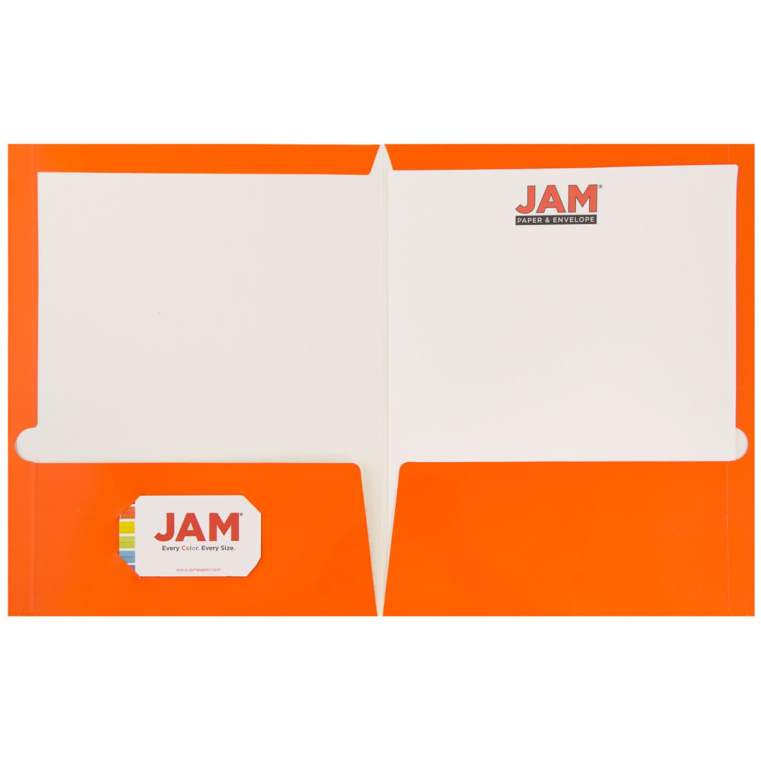 JAM Paper Glossy 2-Pocket Presentation Folders, Orange, Pack Of 6 - Image 5