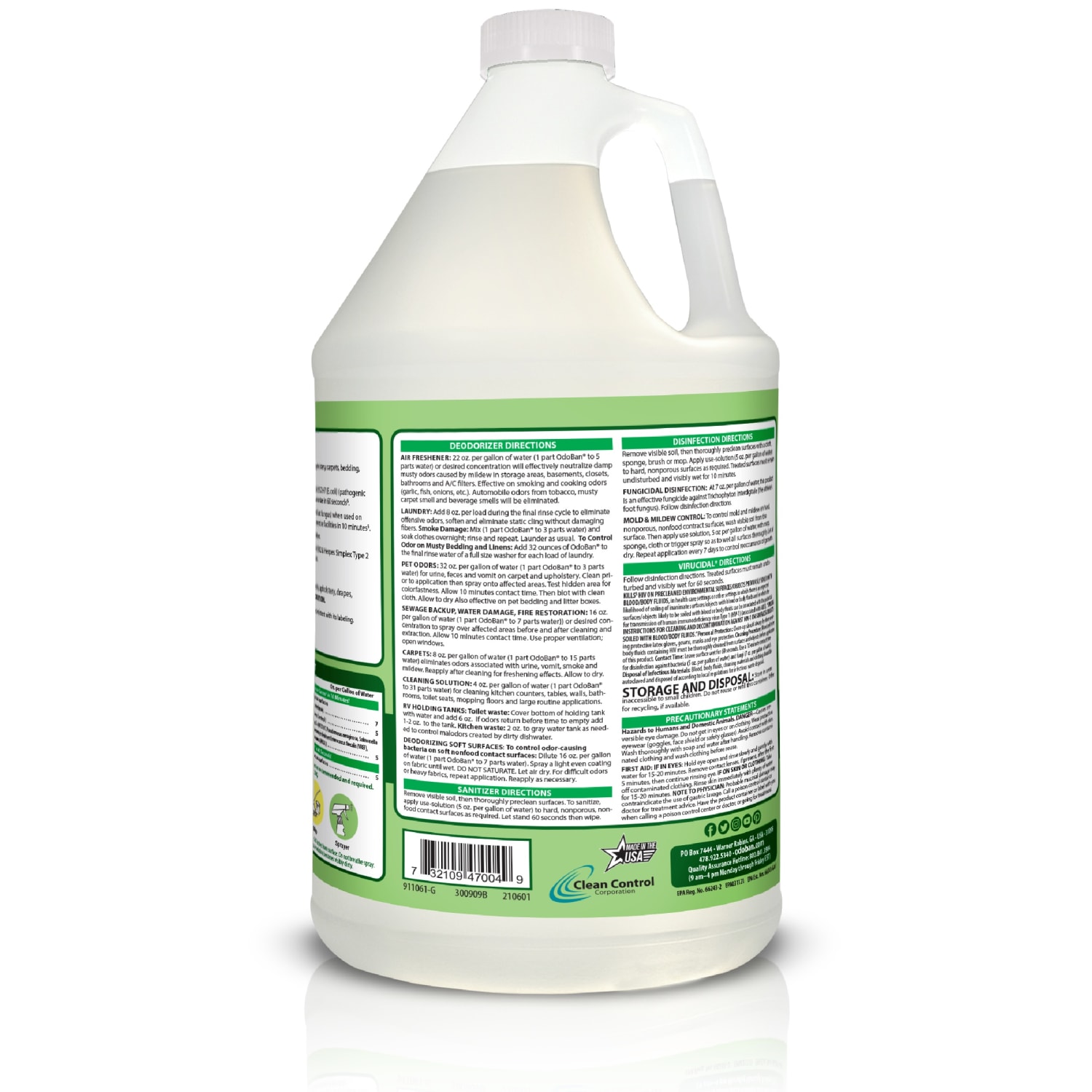 OdoBan Ready-To-Use Disinfectant And Odor Eliminator, Original Eucalyptus Scent, 4 Oz Travel Spray/32 Oz Spray/1 Gallon Concentrate - Image 3