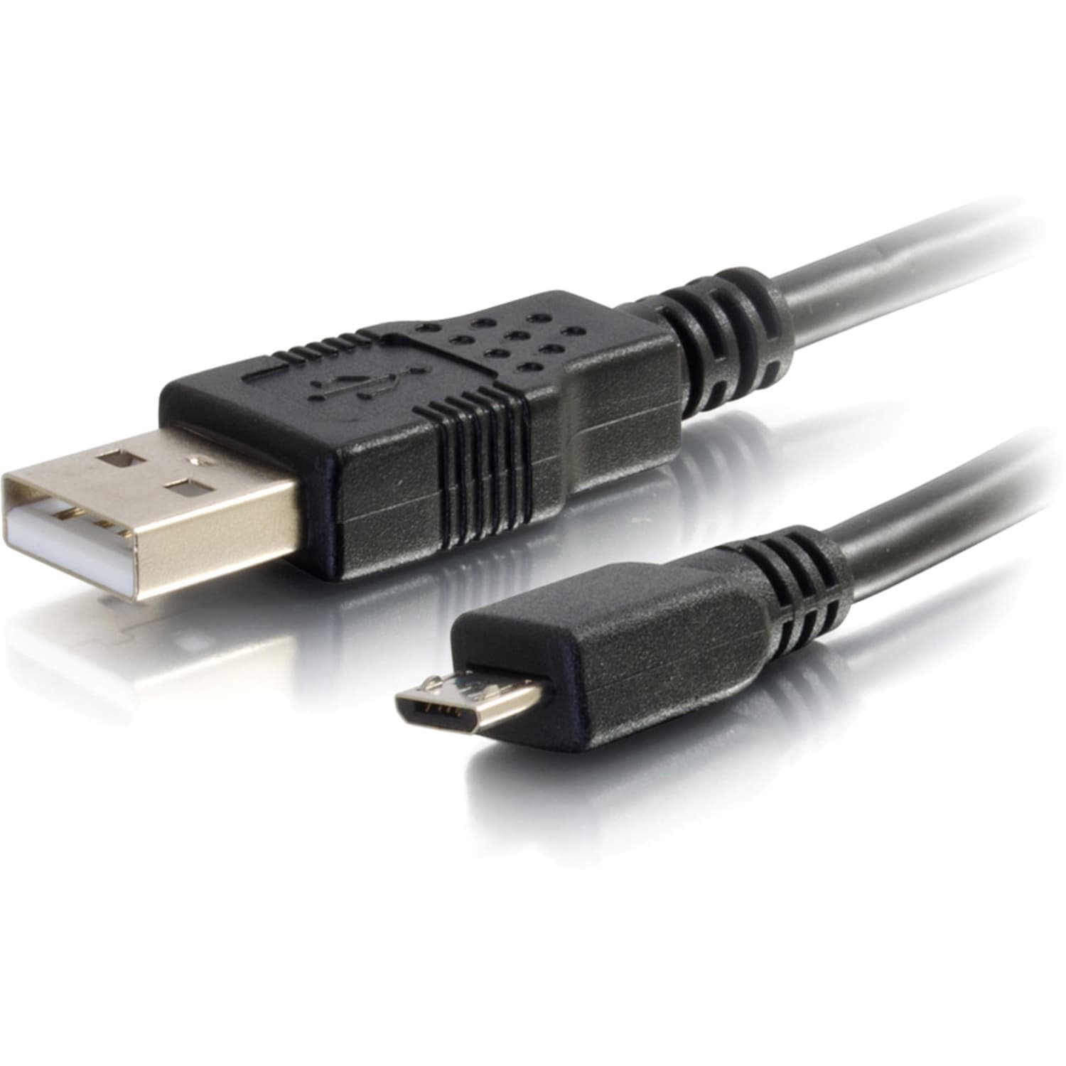 C2G 6.6ft USB to Micro B Cable - USB A to Micro USB Cable - USB 2.0 - M/M - Type A Male USB - Micro Type B Male USB - 6.56ft - Black - Image 5