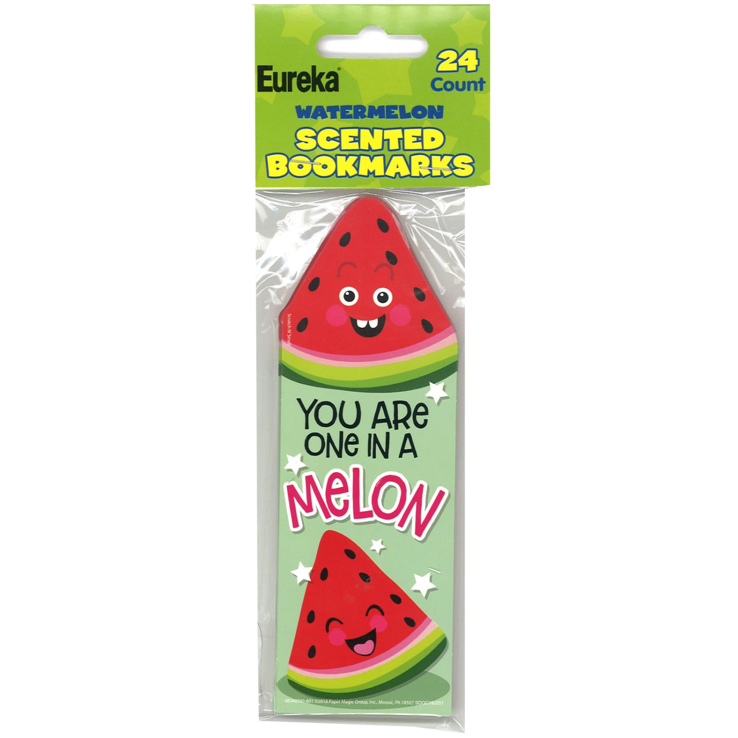 Eureka Bookmarks, 2in x 6in, Watermelon Scented, 24 Per Pack, Set Of 3 Packs - Image 4