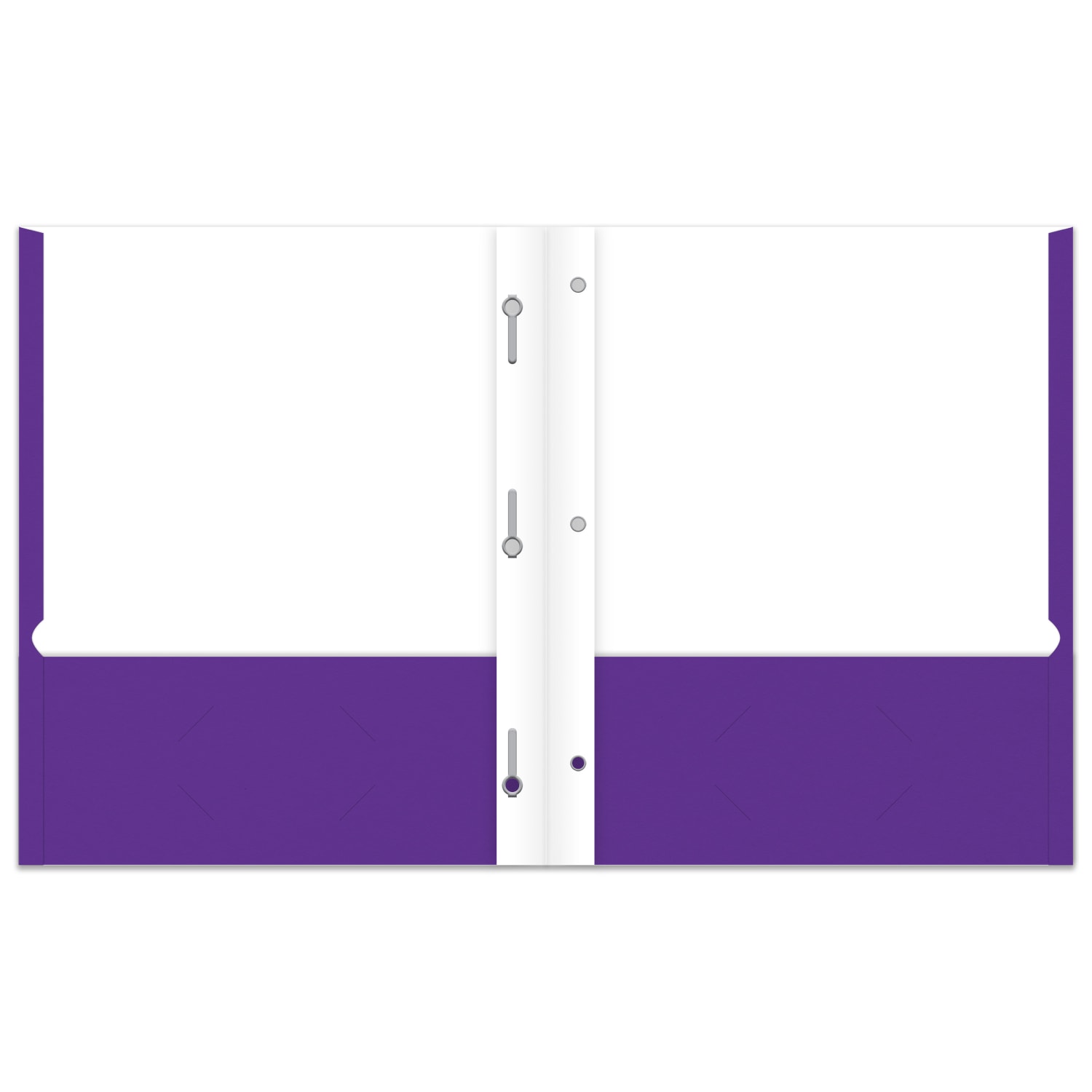 Office Depot Brand 2-Pocket School-Grade Paper Folder with Prongs, Letter Size, Purple - Image 3