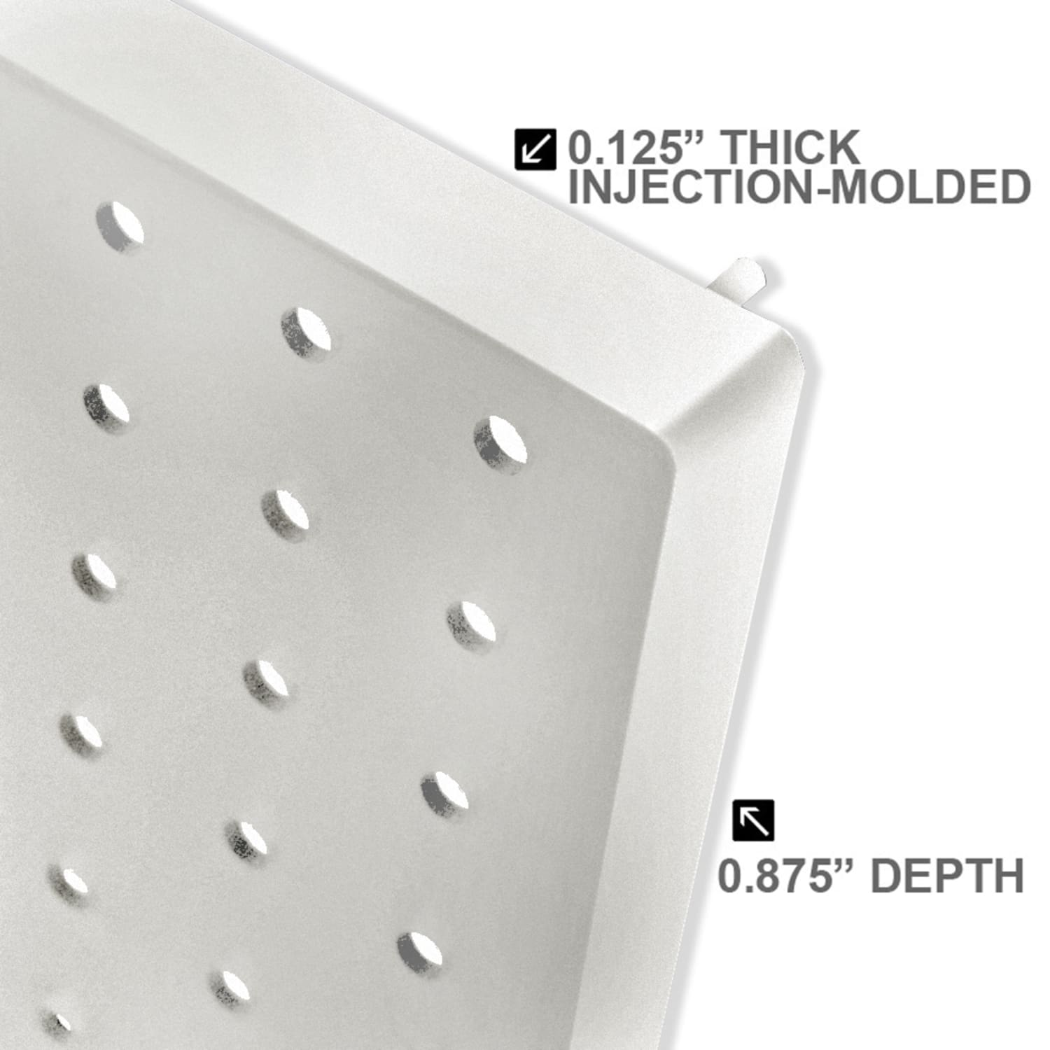 Azar Displays 10-Piece Pegboard Organizer Kit, White - Image 3
