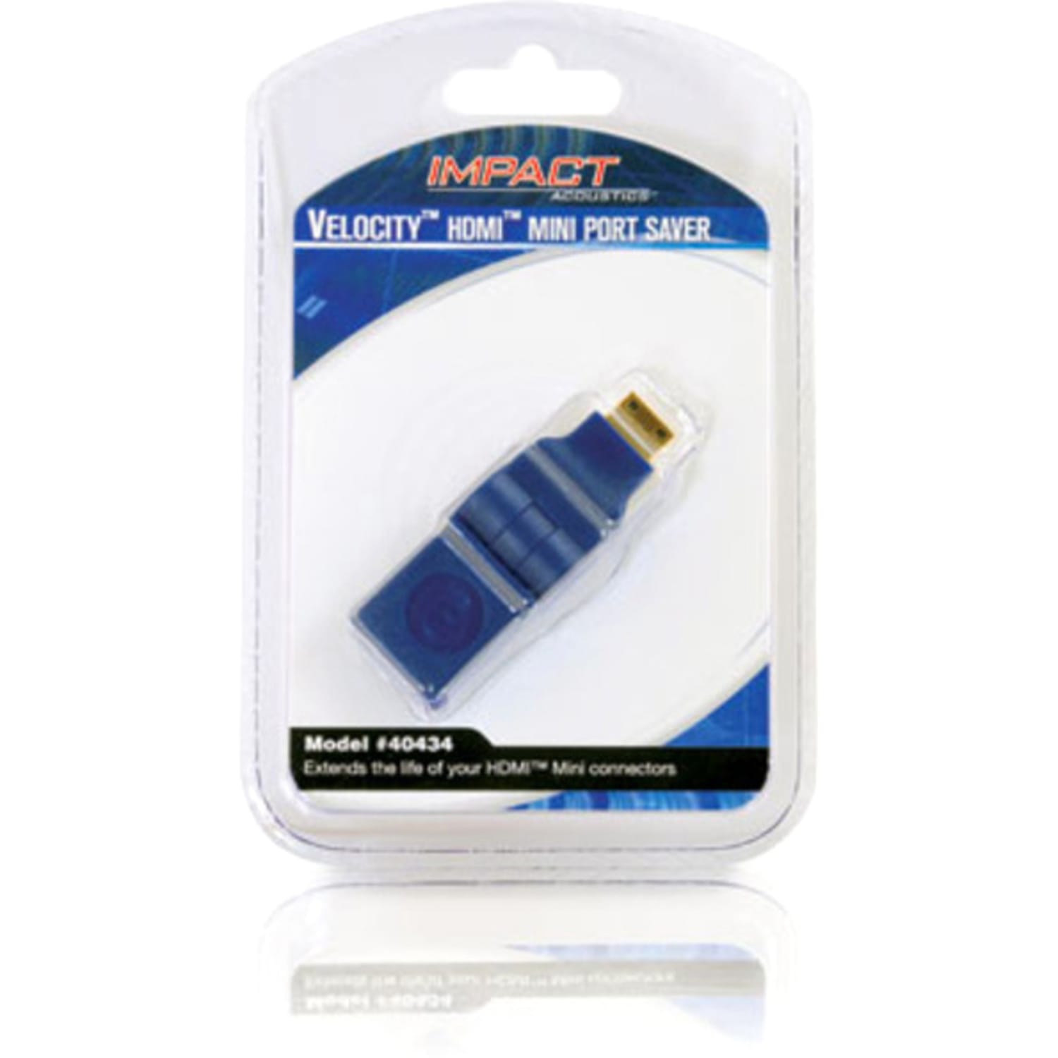 C2G 90 deg. Rotating HDMI to HDMI Mini Adapter - F/M - 1 x HDMI Female Digital Audio/Video - 1 x Mini HDMI Male Digital Audio/Video - Blue - Image 3