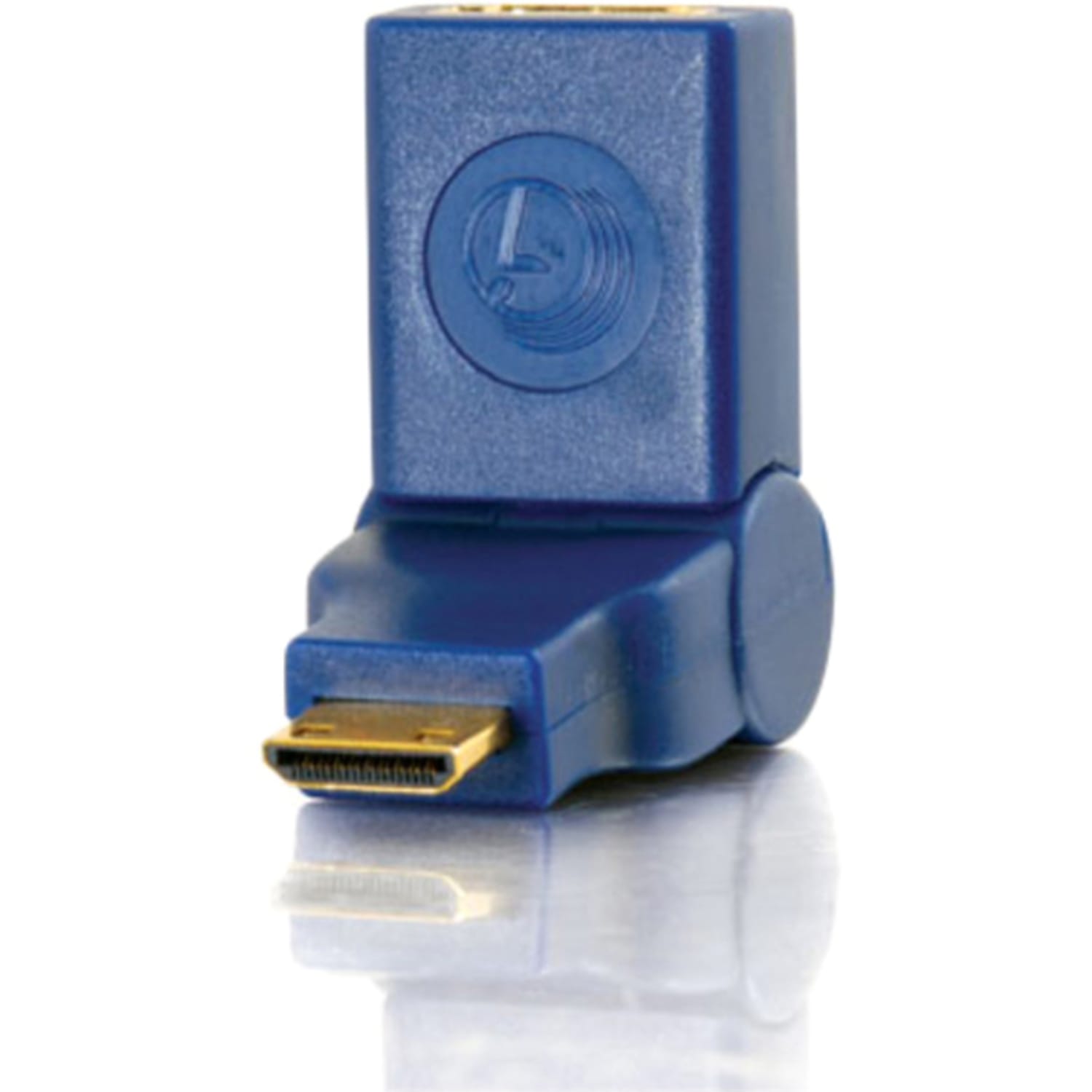C2G 90 deg. Rotating HDMI to HDMI Mini Adapter - F/M - 1 x HDMI Female Digital Audio/Video - 1 x Mini HDMI Male Digital Audio/Video - Blue - Image 6
