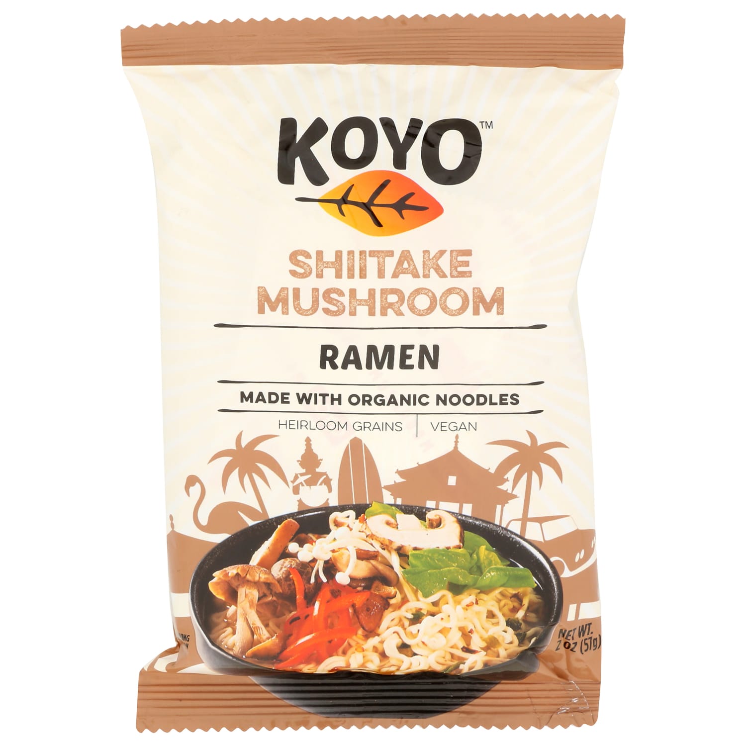 Koyo Ramen, Shiitake Mushroom, 2 Oz, Total Qty 12
