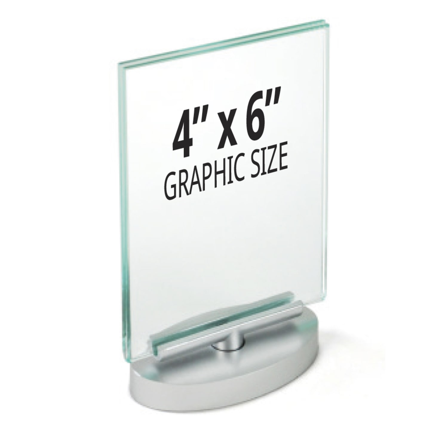 Azar Displays Revolving Acrylic Vertical 2-Sided Sign Holder Frames, 6in x 4in, Clear, Pack Of 2 Frames - Image 3