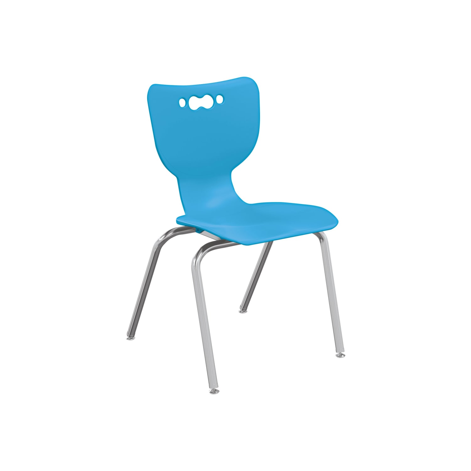 MooreCo Hierarchy Armless Chair, 18in Seat Height, Blue - Image 4