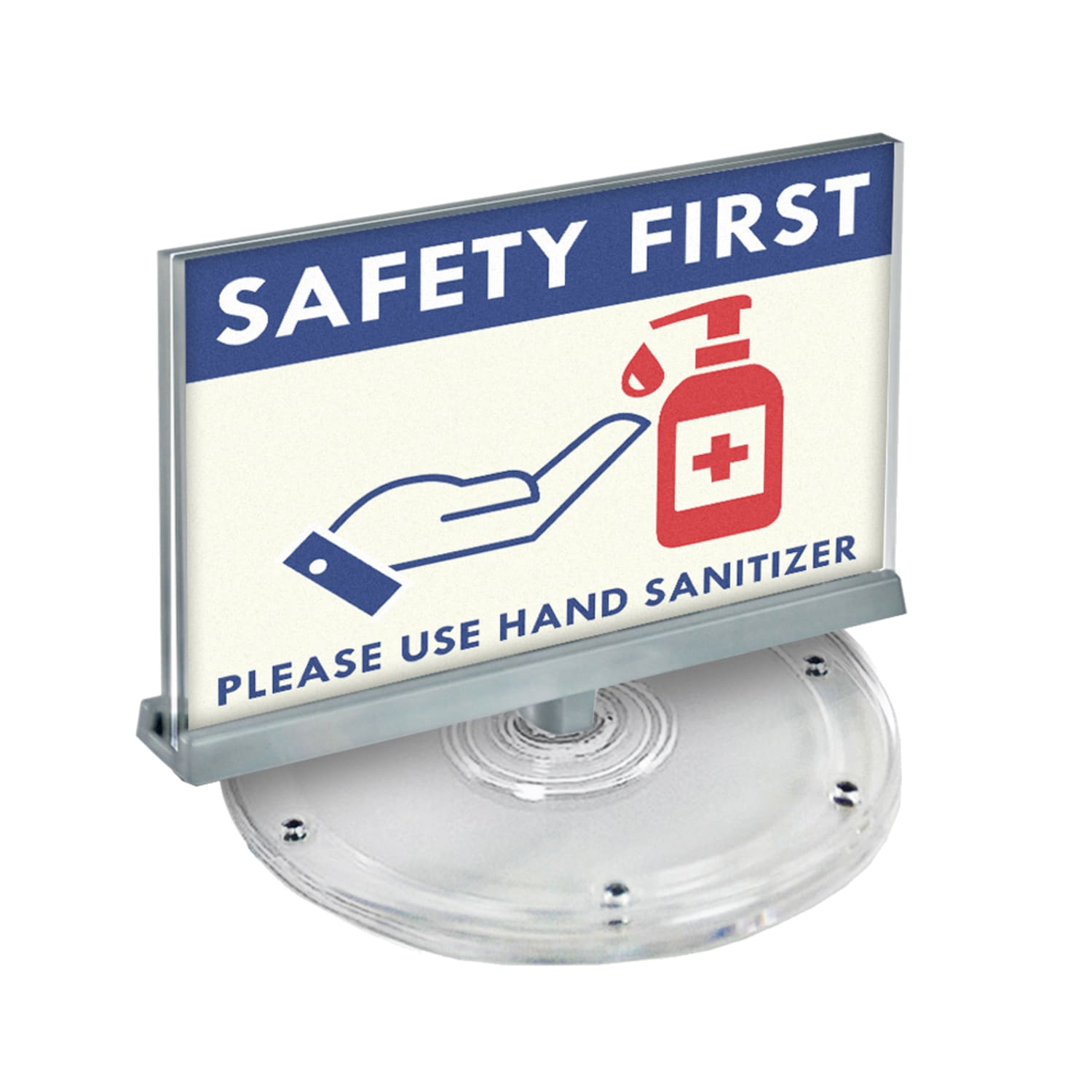 Azar Displays Revolving Acrylic Horizontal 2-Sided Sign Holders, 6-3/4in x 8-1/2in, Clear, Set Of 2 Holders - Image 3