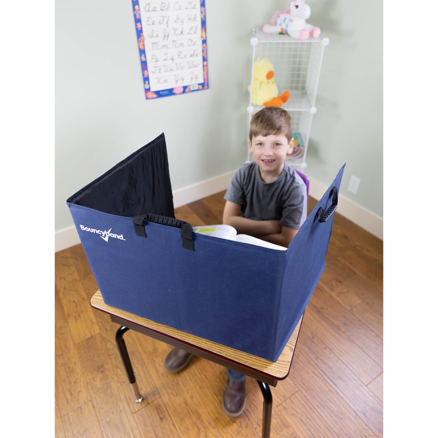 Bouncyband Portable Desktop Privacy Partition, Blue - Image 6